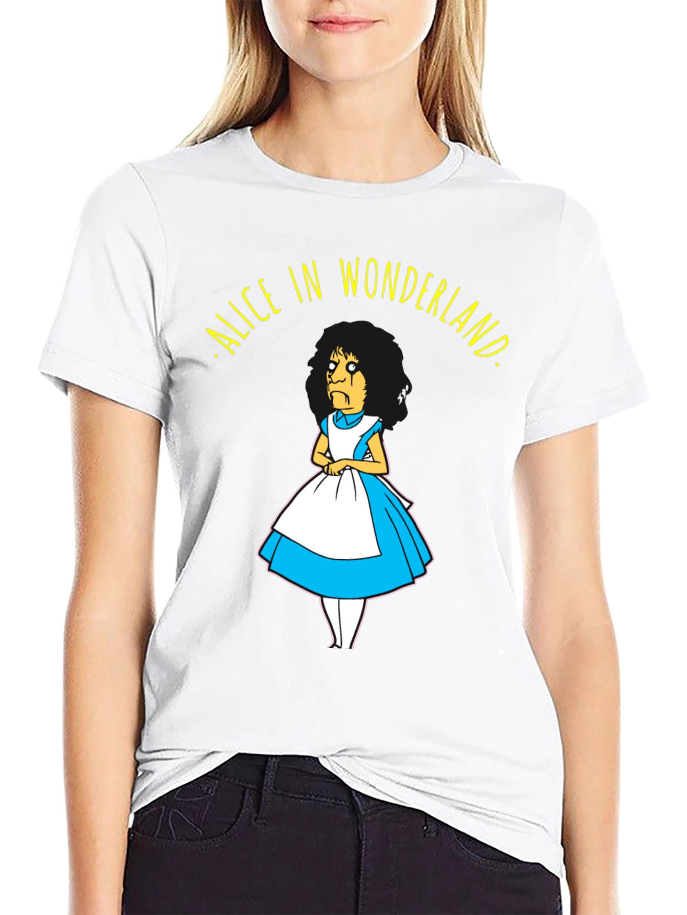 Alice in Wonderland Funny Graphic T-Shirt