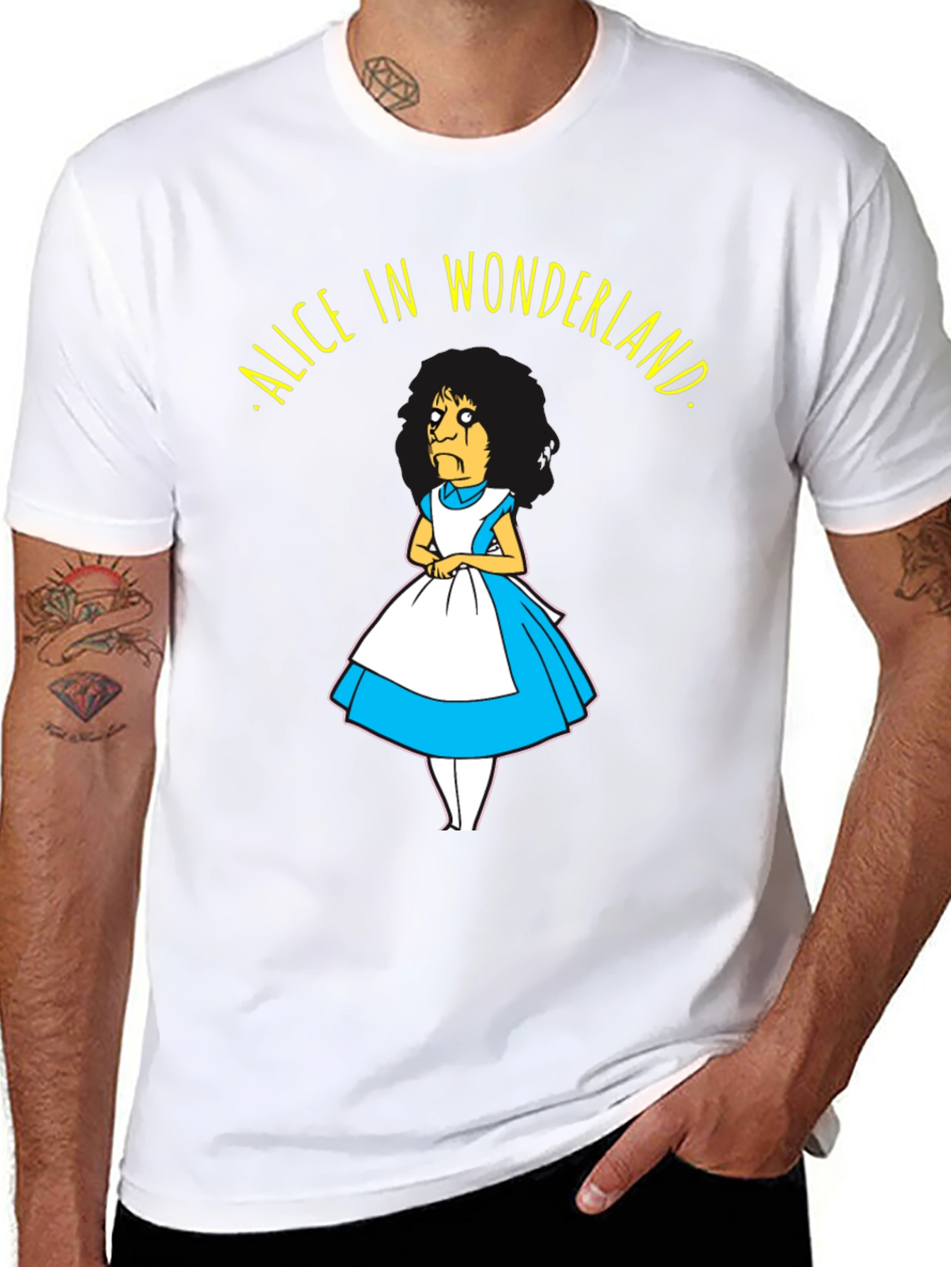 Alice in Wonderland Funny Graphic T-Shirt