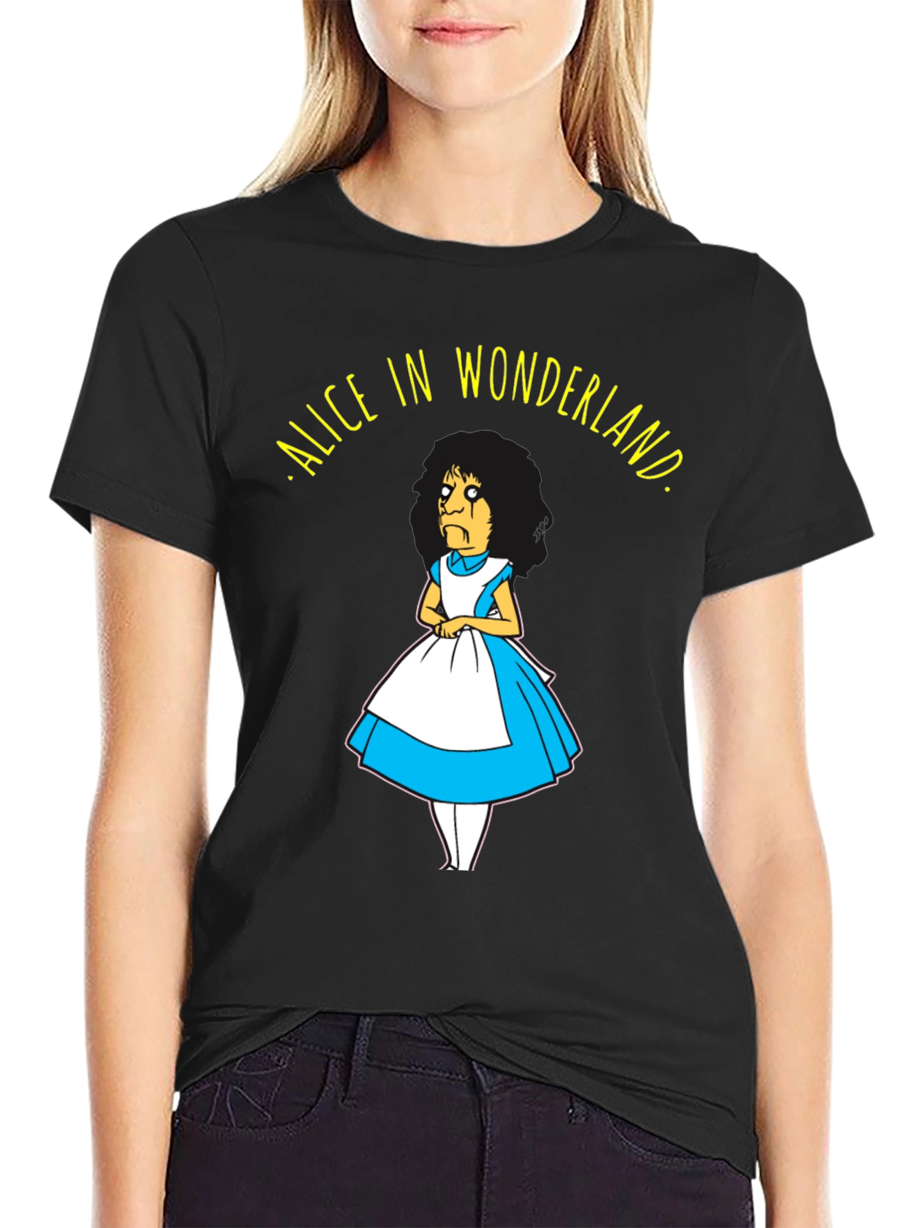 Alice in Wonderland Funny Graphic T-Shirt