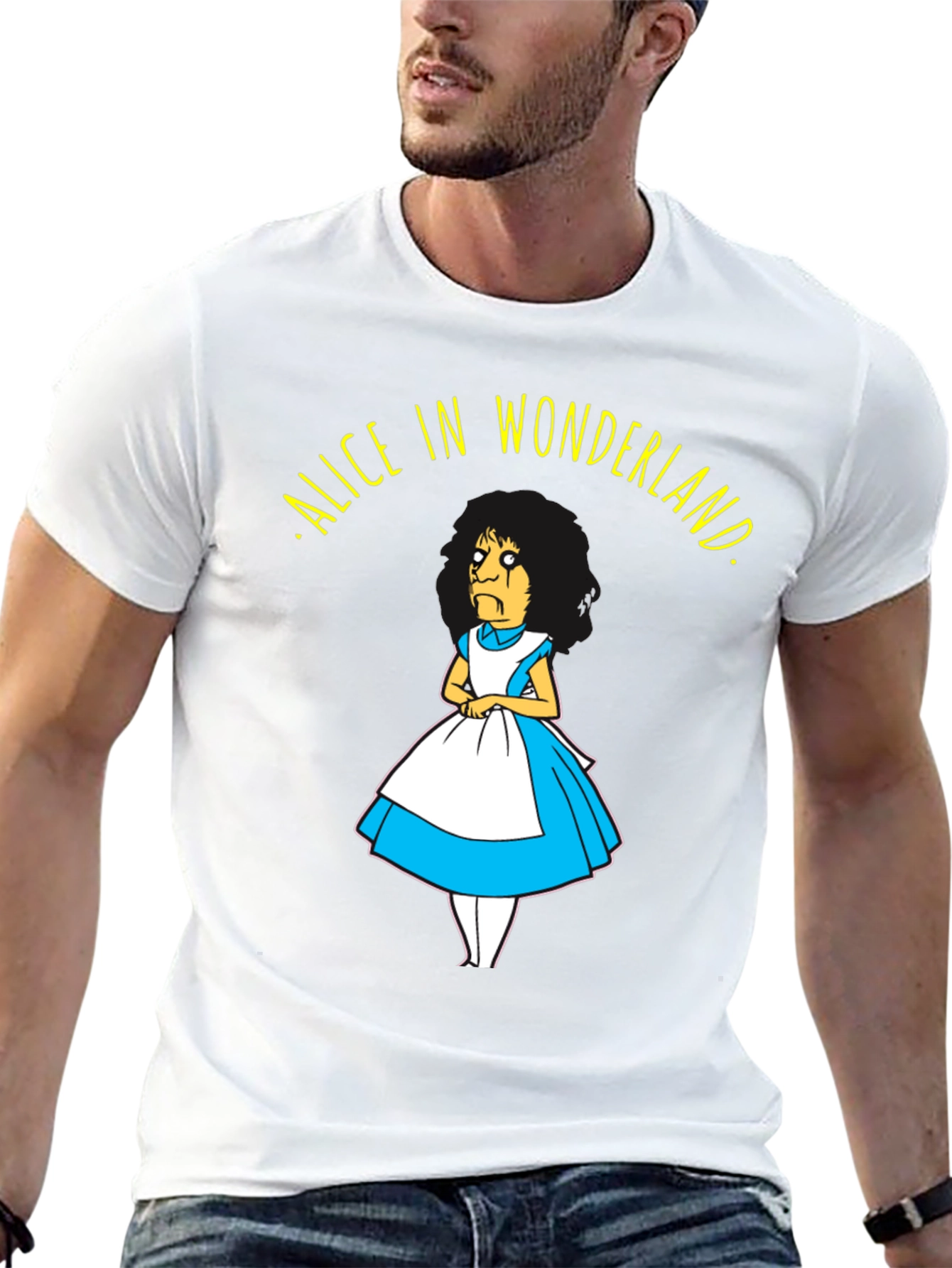 Alice in Wonderland Funny Graphic T-Shirt
