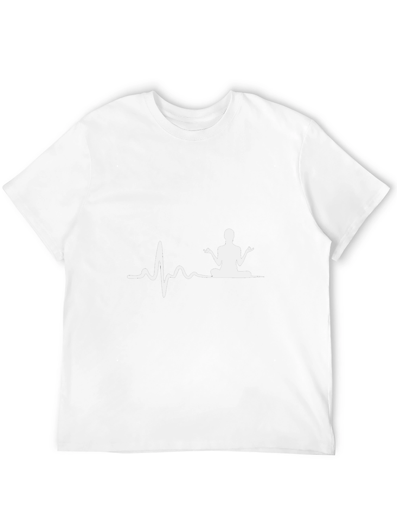 Zen Vibe Black Tee: Heartbeat Yoga Design
