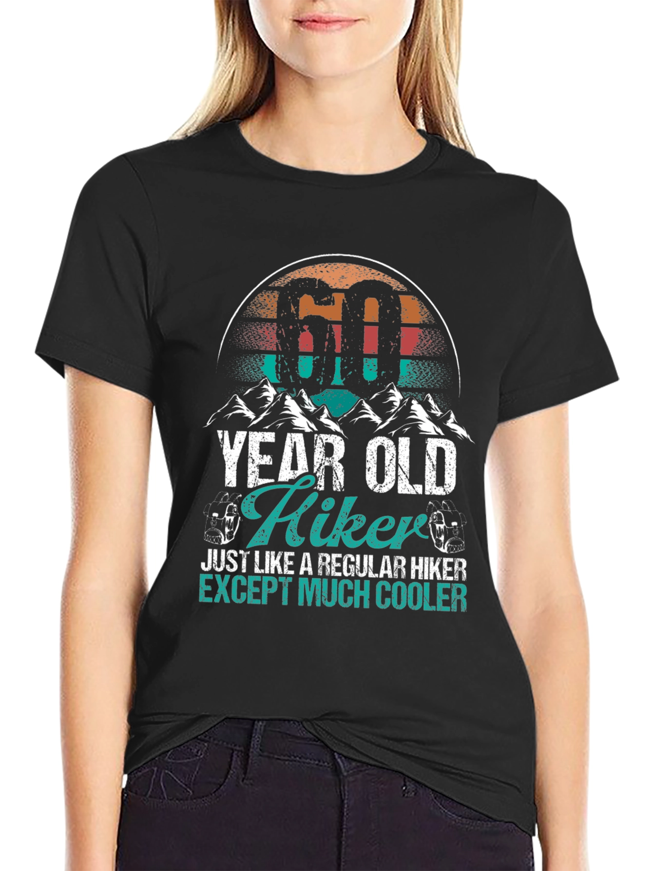 60 Year Old Hiker T-Shirt - Cool Hiking Gift