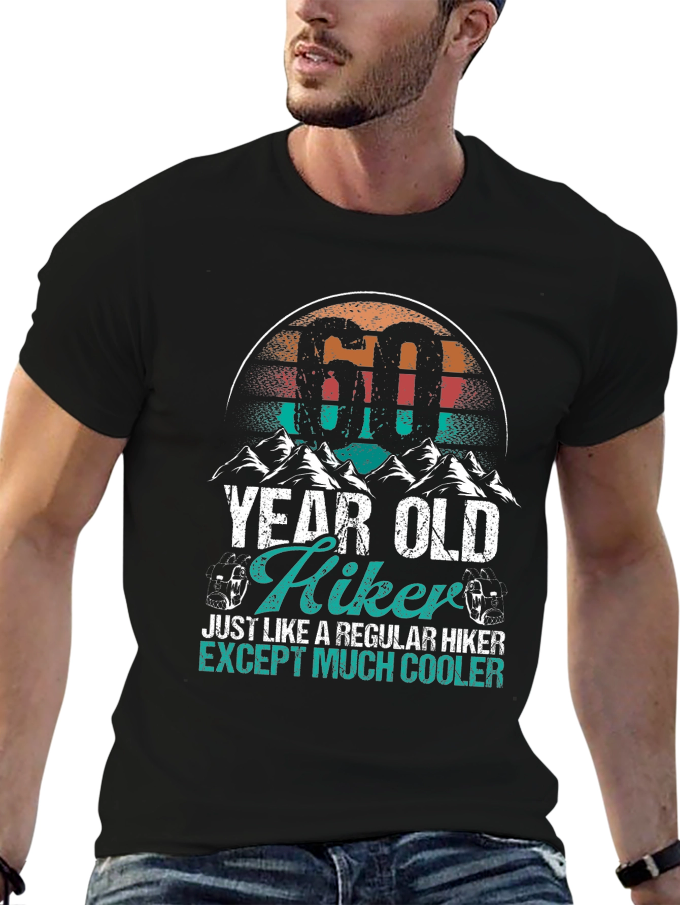 60 Year Old Hiker T-Shirt - Cool Hiking Gift