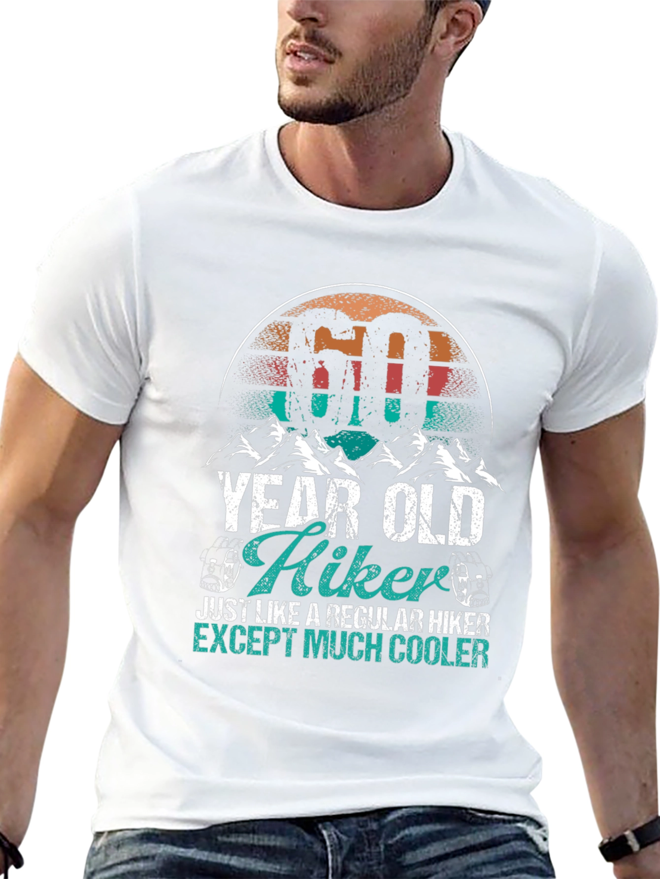 60 Year Old Hiker T-Shirt - Cool Hiking Gift