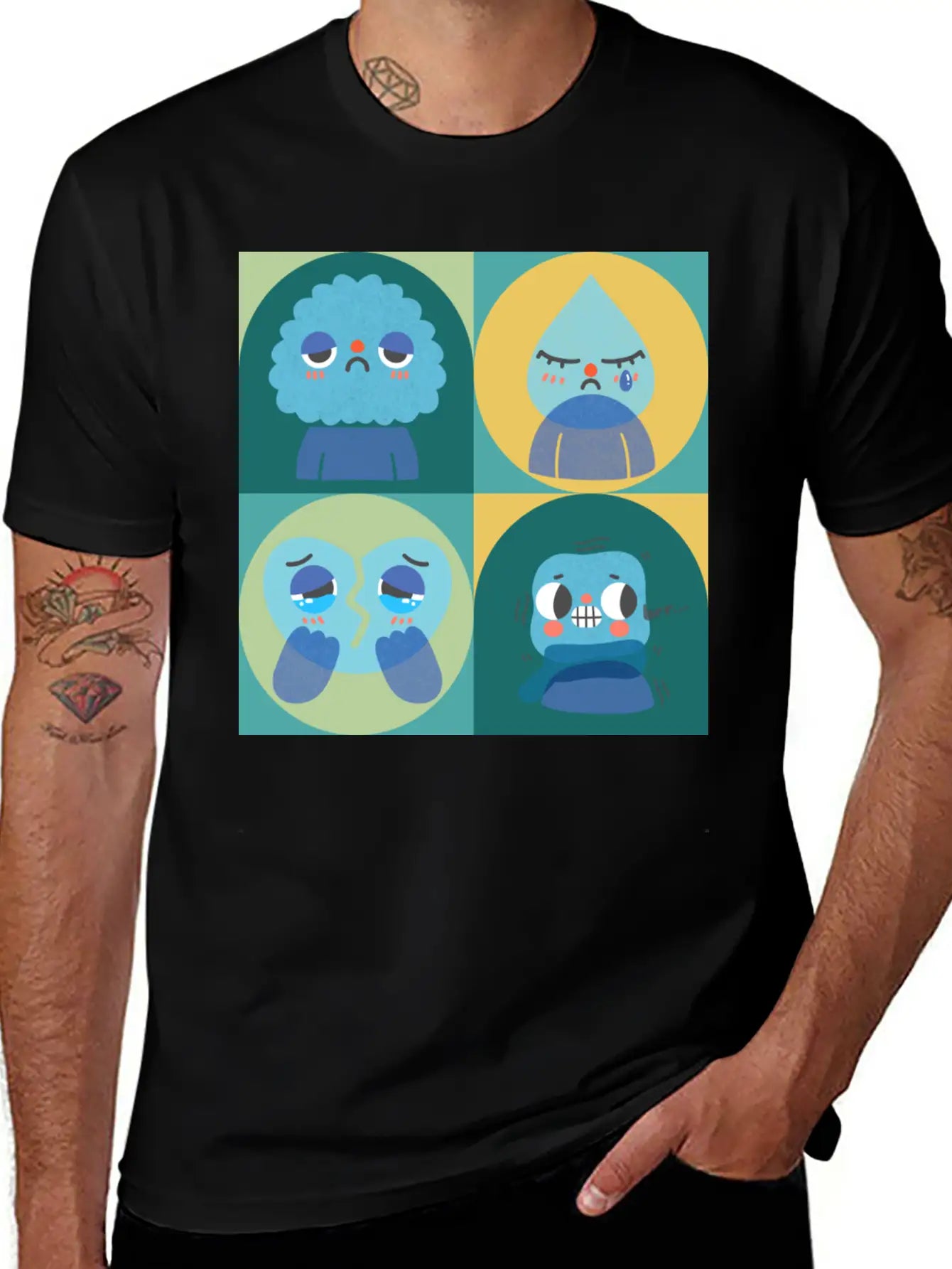 Sad Cry Cold And Teary Lightweight Cotton T-Shirt – Daily Comfort Graphic Shirt
