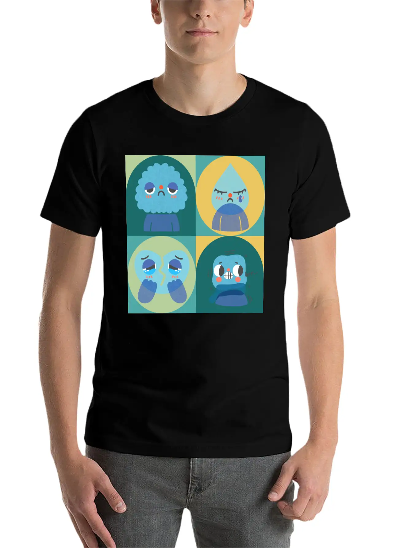 Sad Cry Cold And Teary Lightweight Cotton T-Shirt – Daily Comfort Graphic Shirt