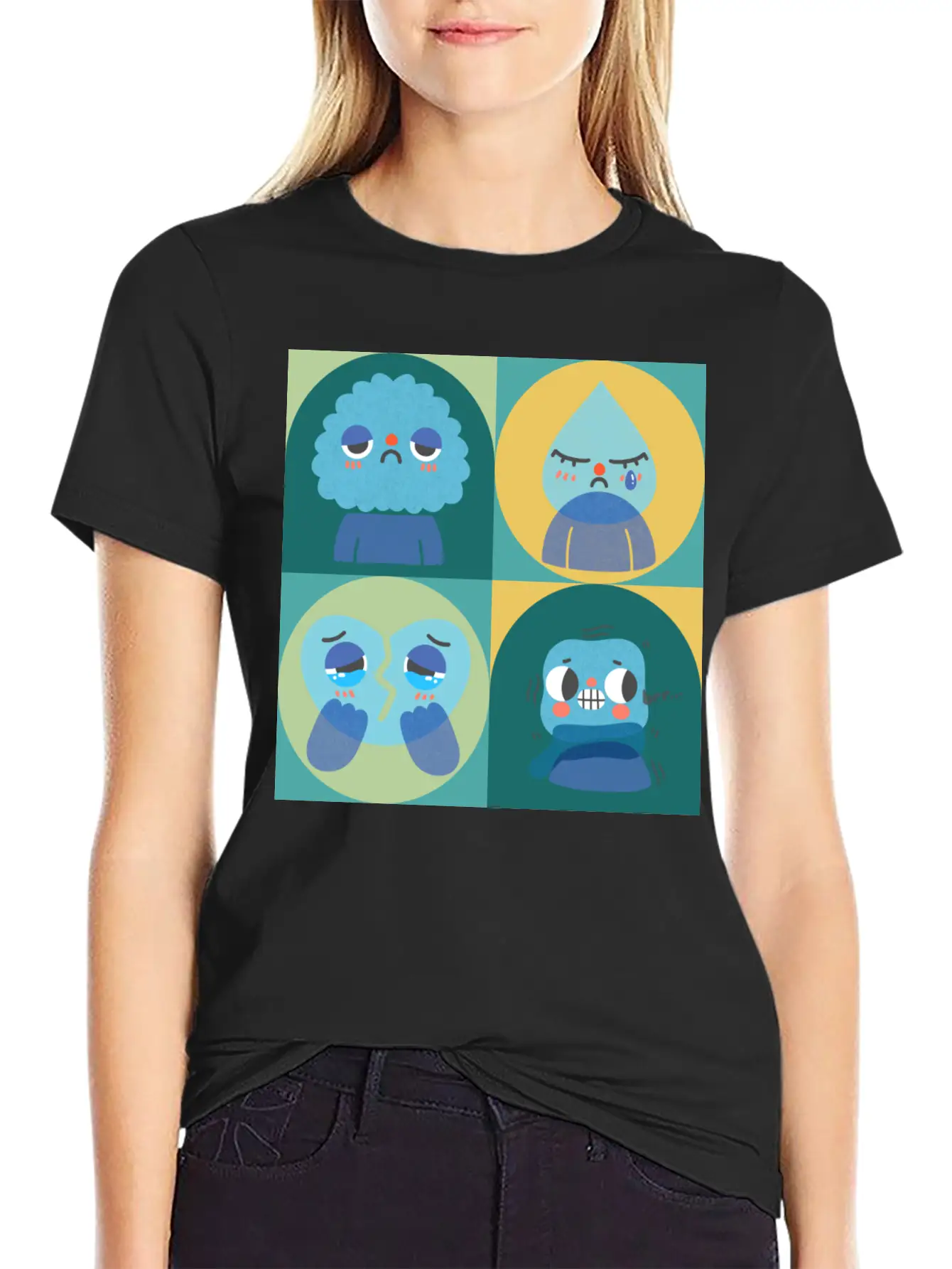 Sad Cry Cold And Teary Lightweight Cotton T-Shirt – Daily Comfort Graphic Shirt