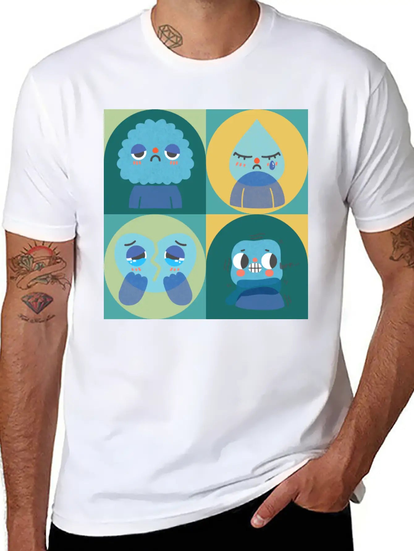 Sad Cry Cold And Teary Lightweight Cotton T-Shirt – Daily Comfort Graphic Shirt