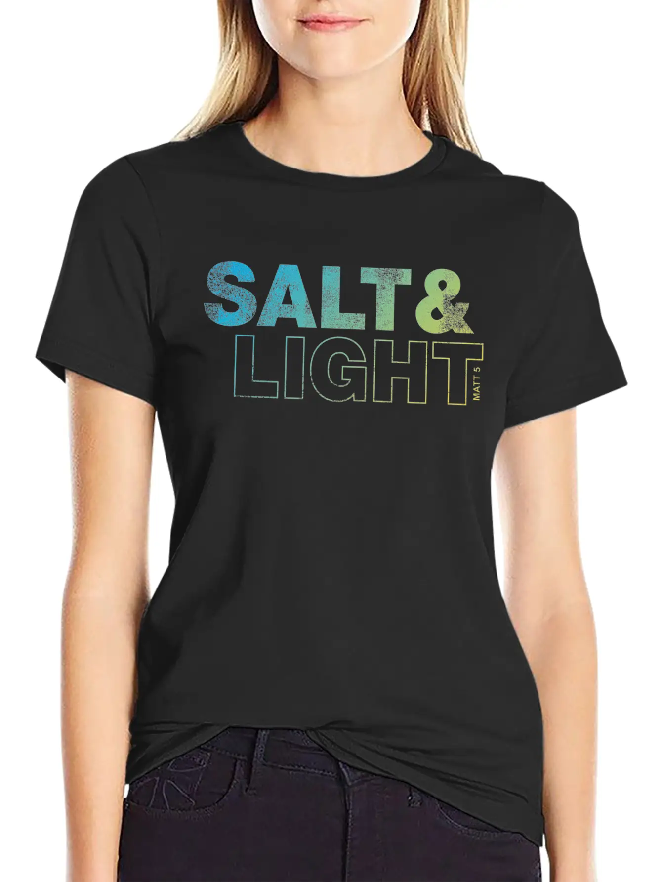 Salt And Light Lightweight Cotton T-Shirt – Daily Comfort Graphic Shirt