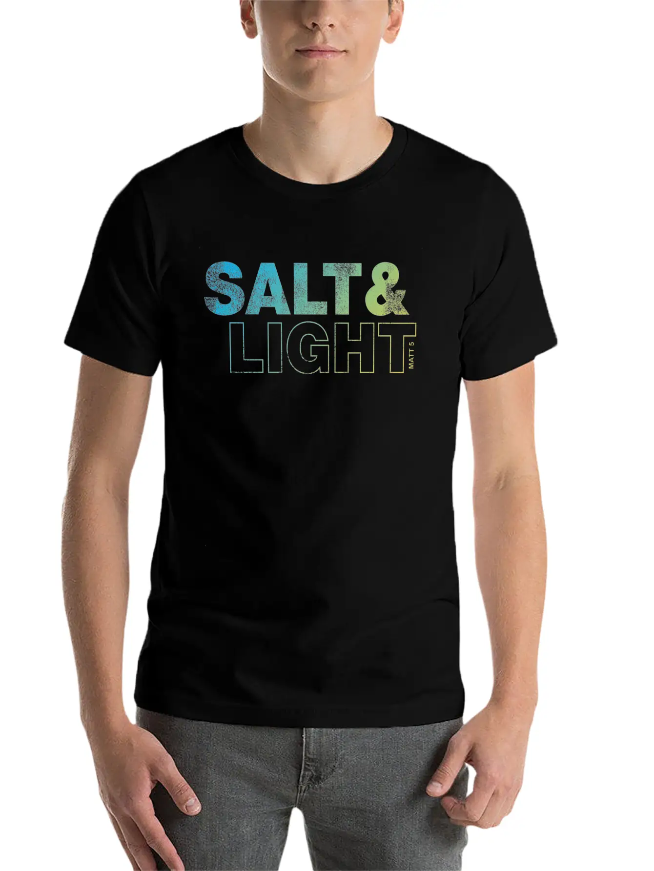 Salt And Light Lightweight Cotton T-Shirt – Daily Comfort Graphic Shirt