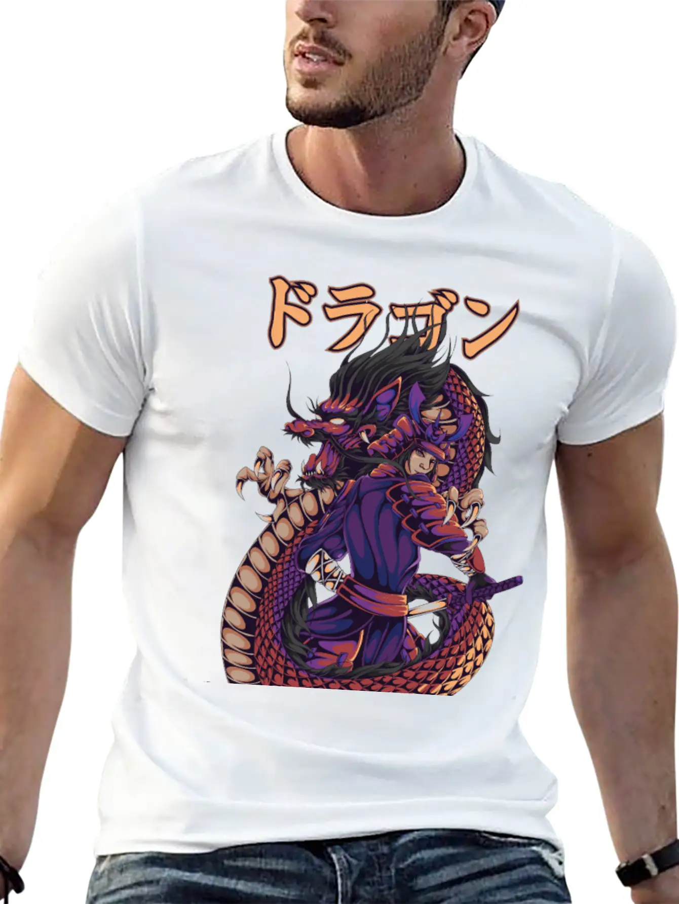 Samurai Spirit Lightweight Cotton T-Shirt – Daily Comfort Graphic Shirt