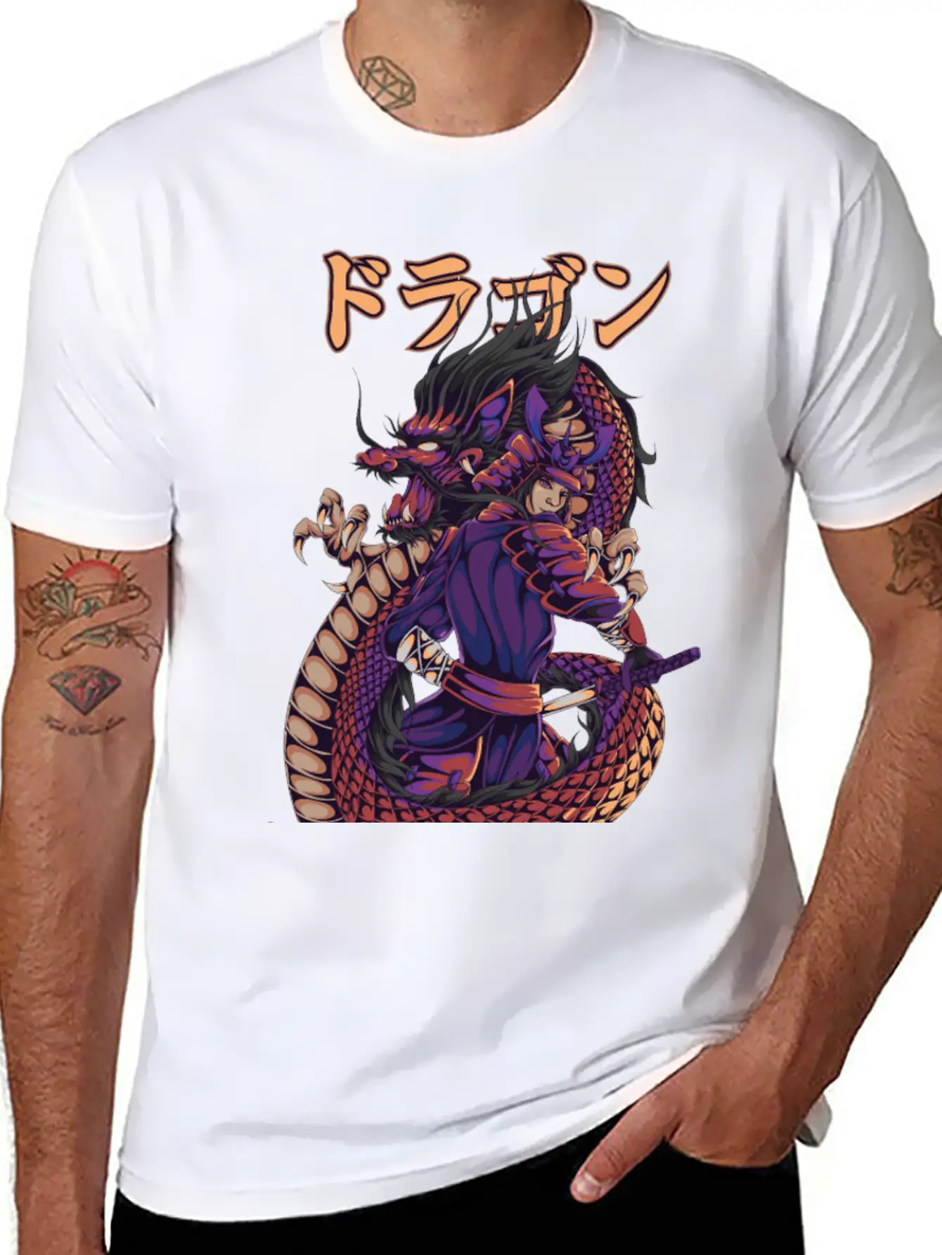 Samurai Spirit Lightweight Cotton T-Shirt – Daily Comfort Graphic Shirt