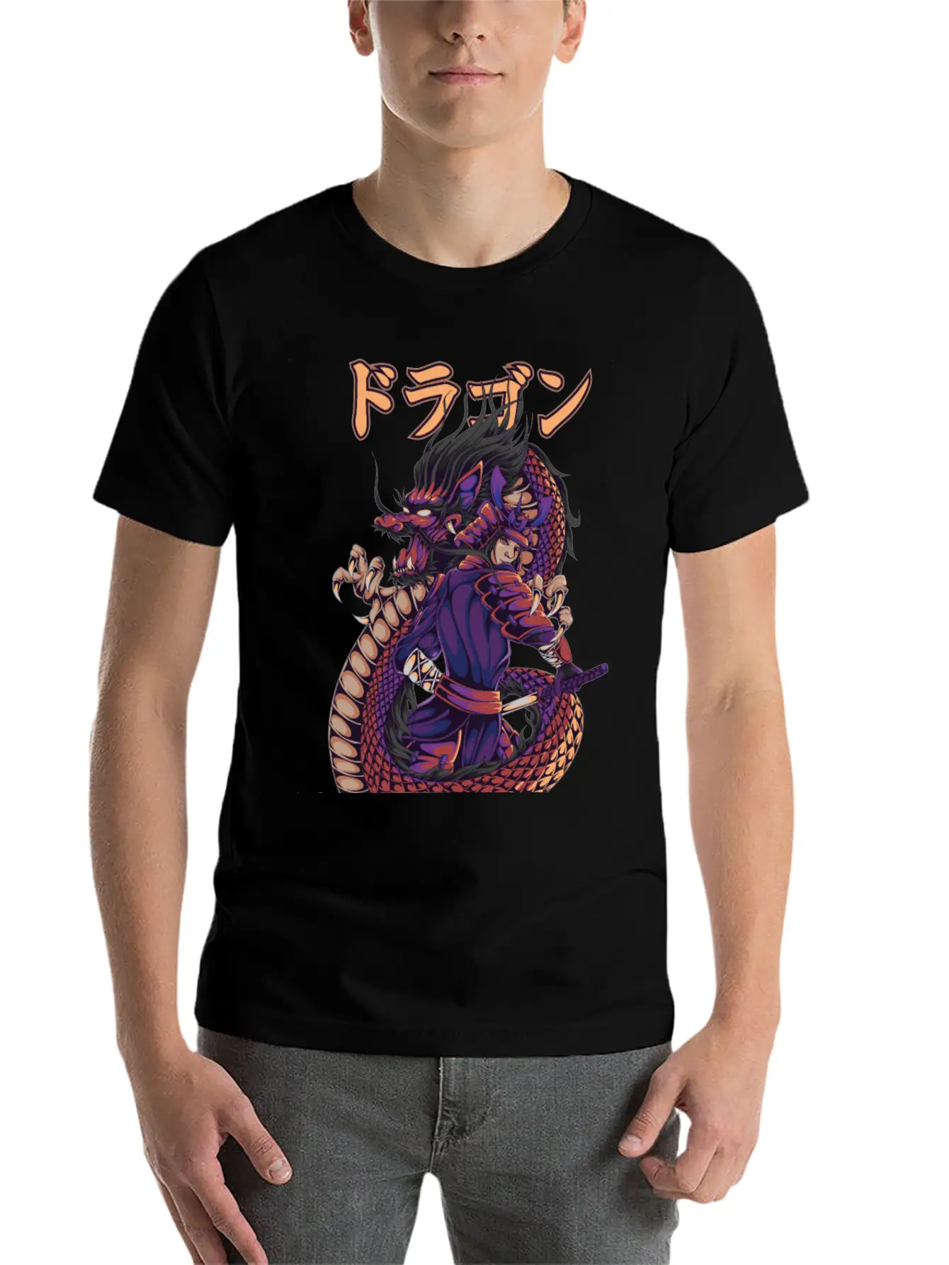Samurai Spirit Lightweight Cotton T-Shirt – Daily Comfort Graphic Shirt