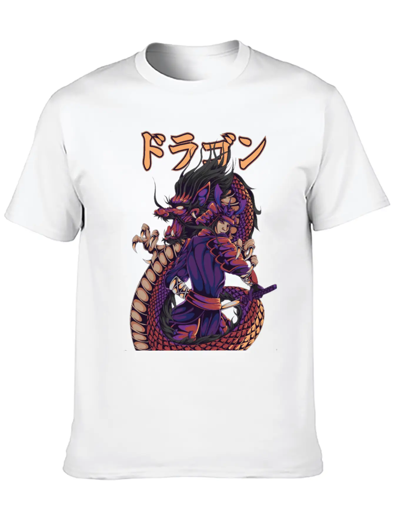 Samurai Spirit Lightweight Cotton T-Shirt – Daily Comfort Graphic Shirt