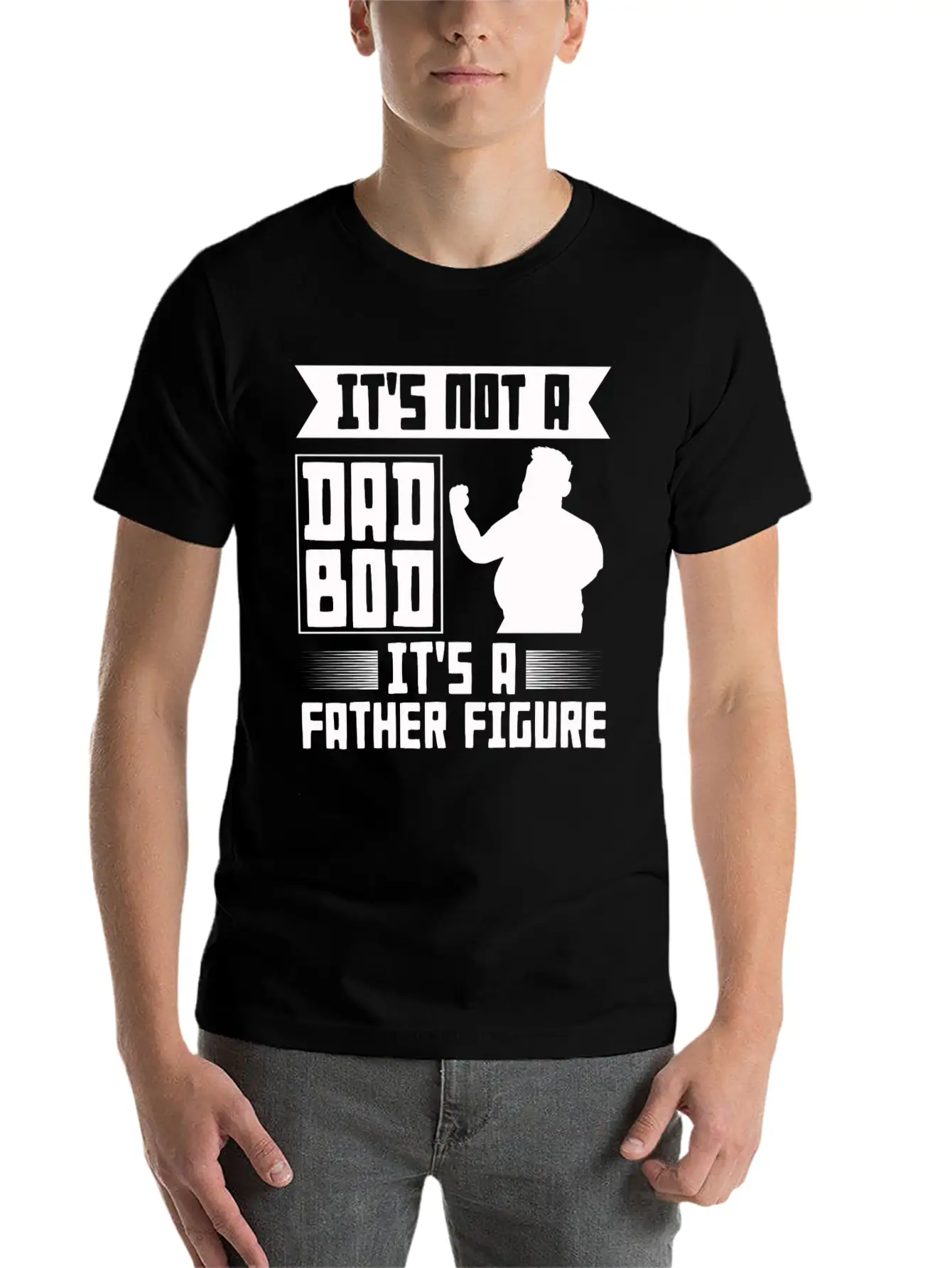 Sarcastic Dad Bod Father Lightweight Cotton T-Shirt – Daily Comfort Graphic Shirt