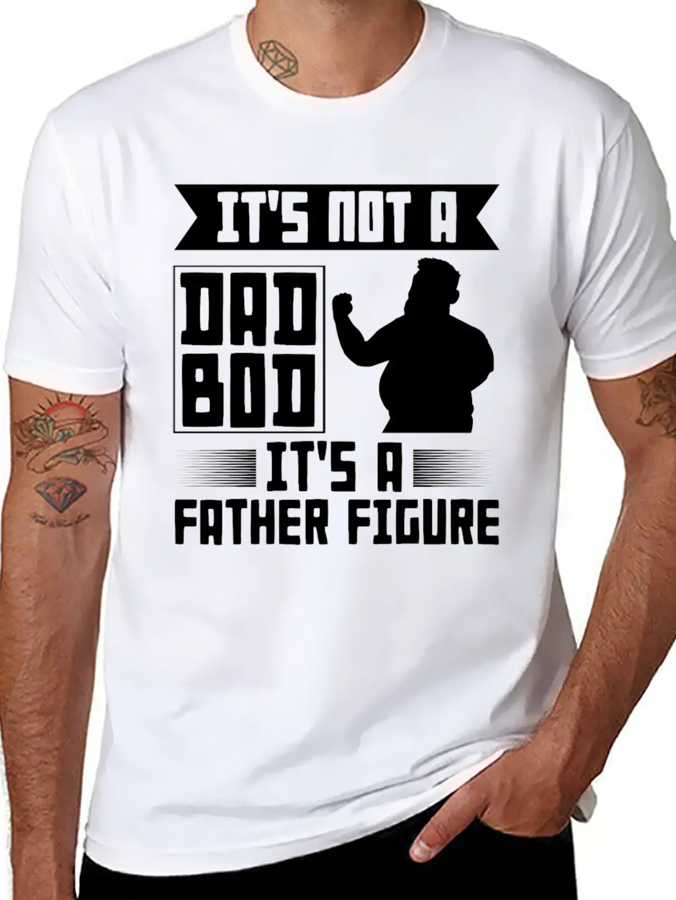 Sarcastic Dad Bod Father Lightweight Cotton T-Shirt – Daily Comfort Graphic Shirt