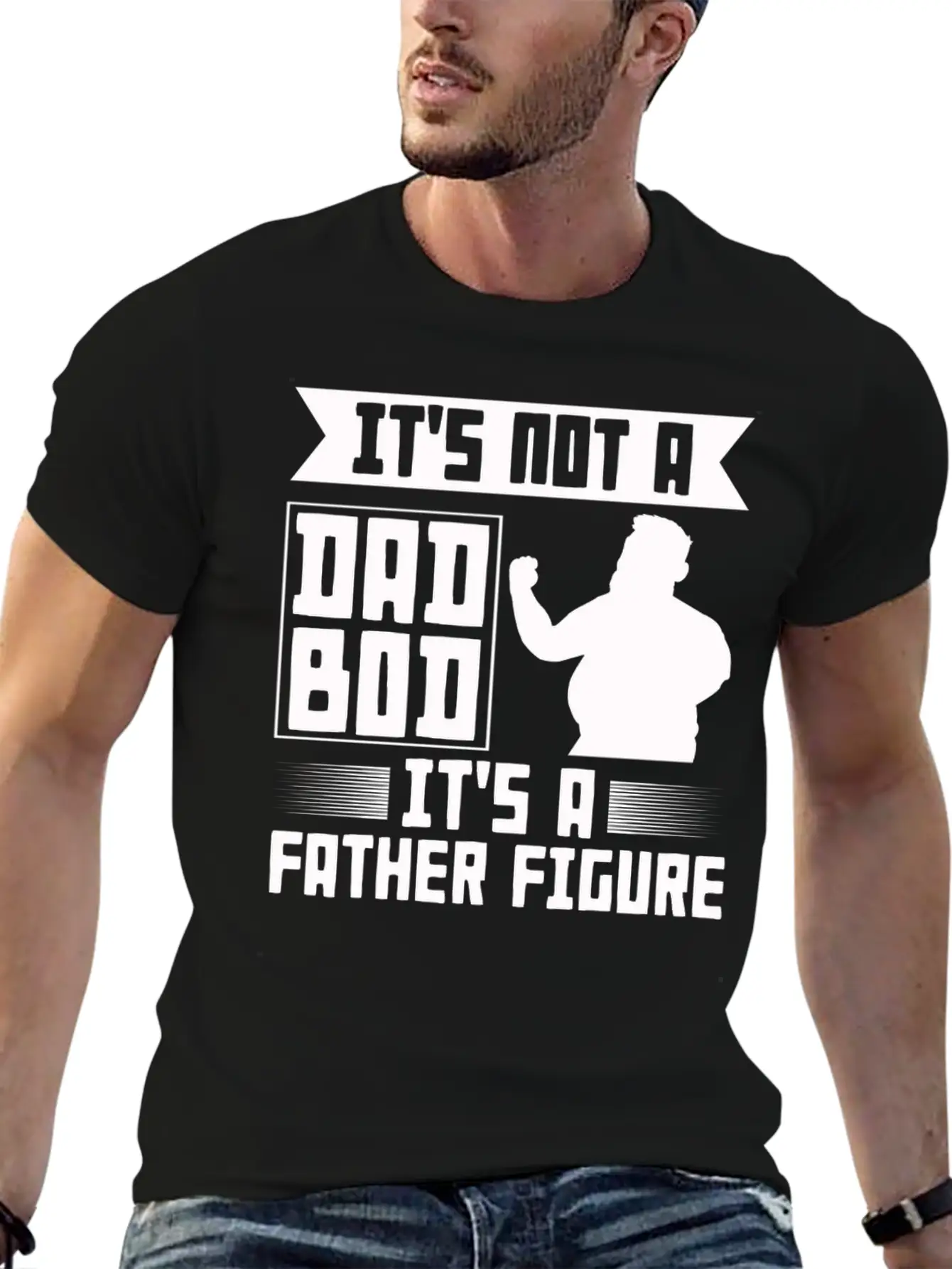 Sarcastic Dad Bod Father Lightweight Cotton T-Shirt – Daily Comfort Graphic Shirt