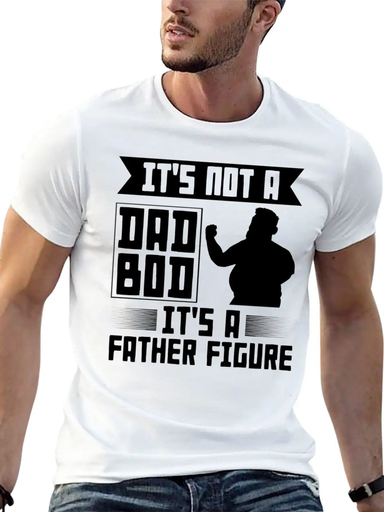 Sarcastic Dad Bod Father Lightweight Cotton T-Shirt – Daily Comfort Graphic Shirt