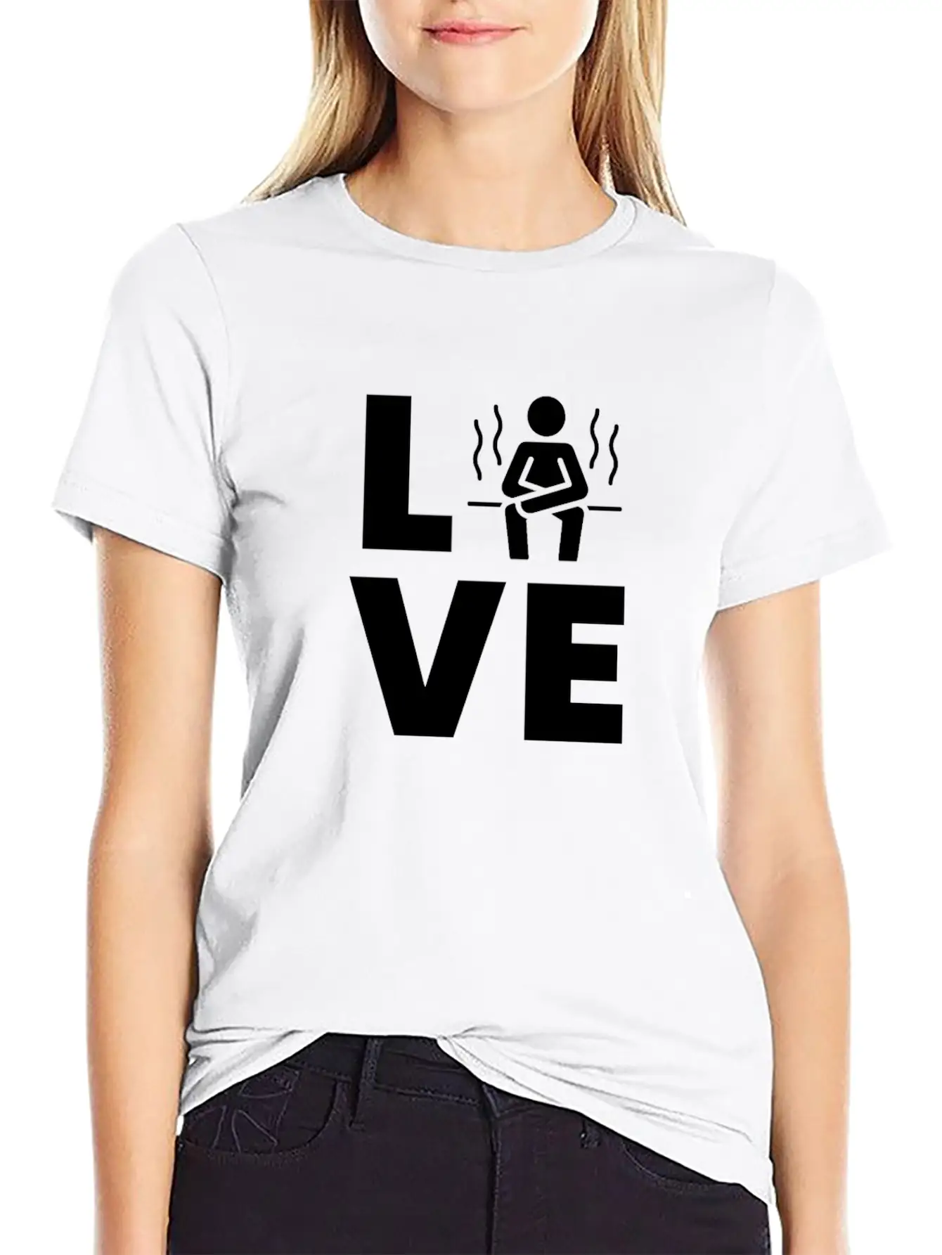 Sauna - LOVE Sit In The Sauna Lightweight Cotton T-Shirt – Daily Comfort Graphic Shirt