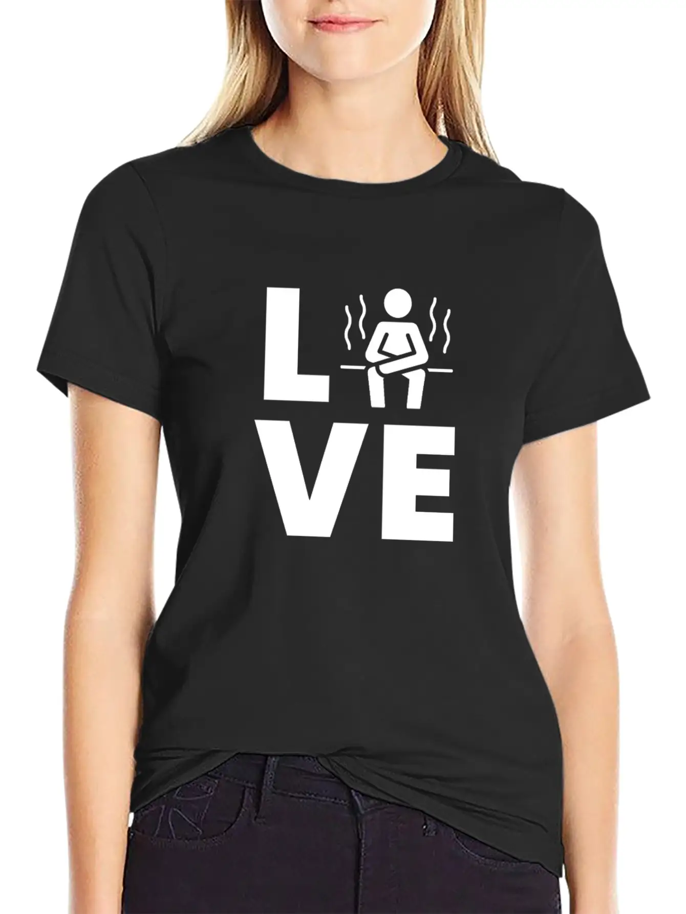 Sauna - LOVE Sit In The Sauna Lightweight Cotton T-Shirt – Daily Comfort Graphic Shirt