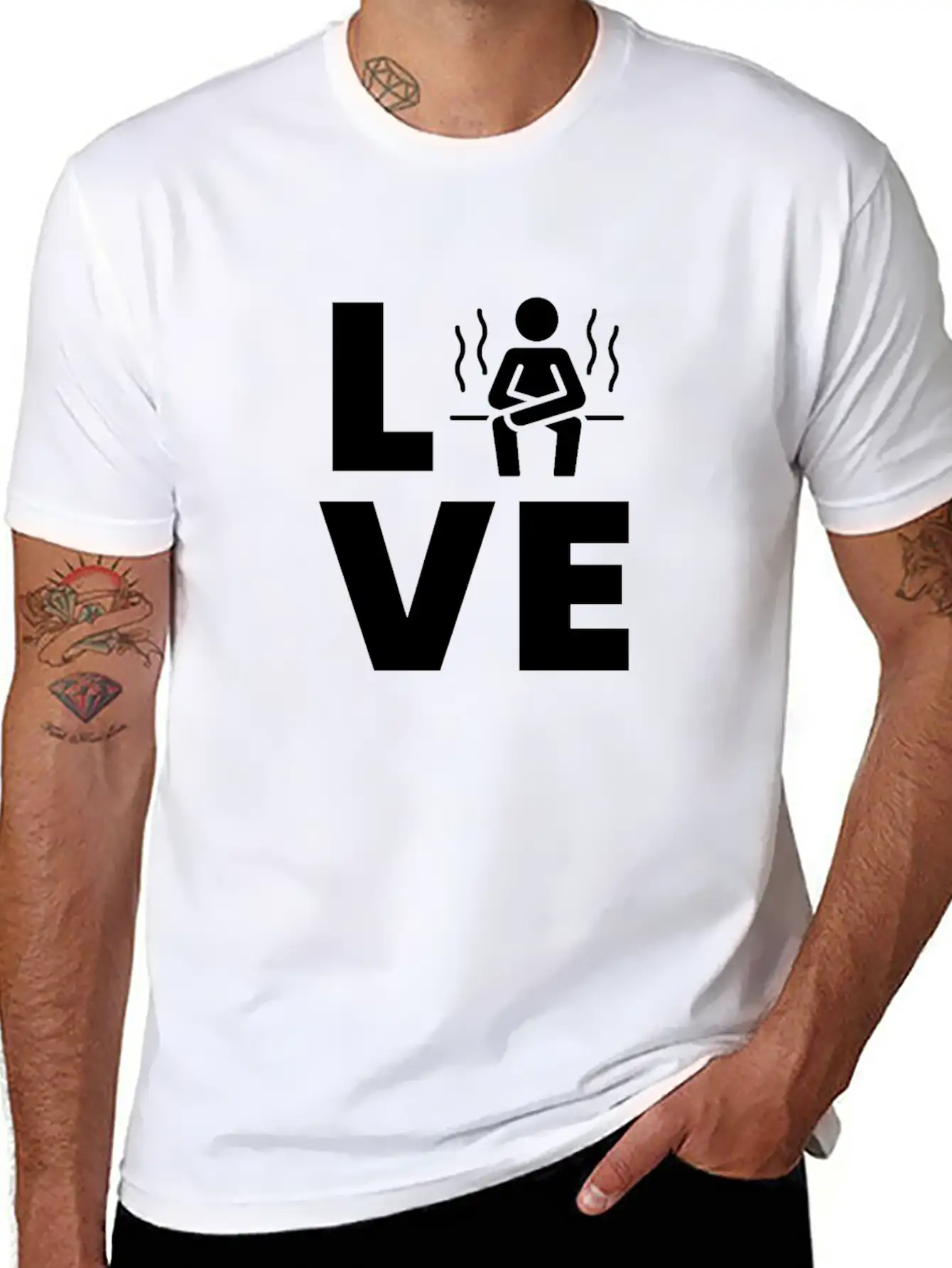 Sauna - LOVE Sit In The Sauna Lightweight Cotton T-Shirt – Daily Comfort Graphic Shirt