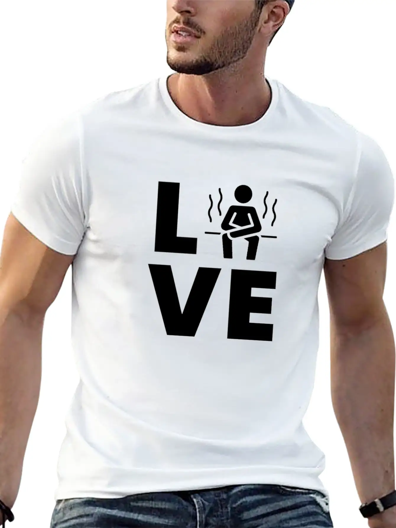 Sauna - LOVE Sit In The Sauna Lightweight Cotton T-Shirt – Daily Comfort Graphic Shirt