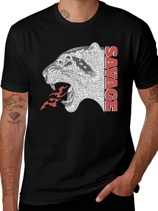 Savage Fierce Wild Black Panther Roar Lightweight Cotton T-Shirt – Daily Comfort Graphic Shirt