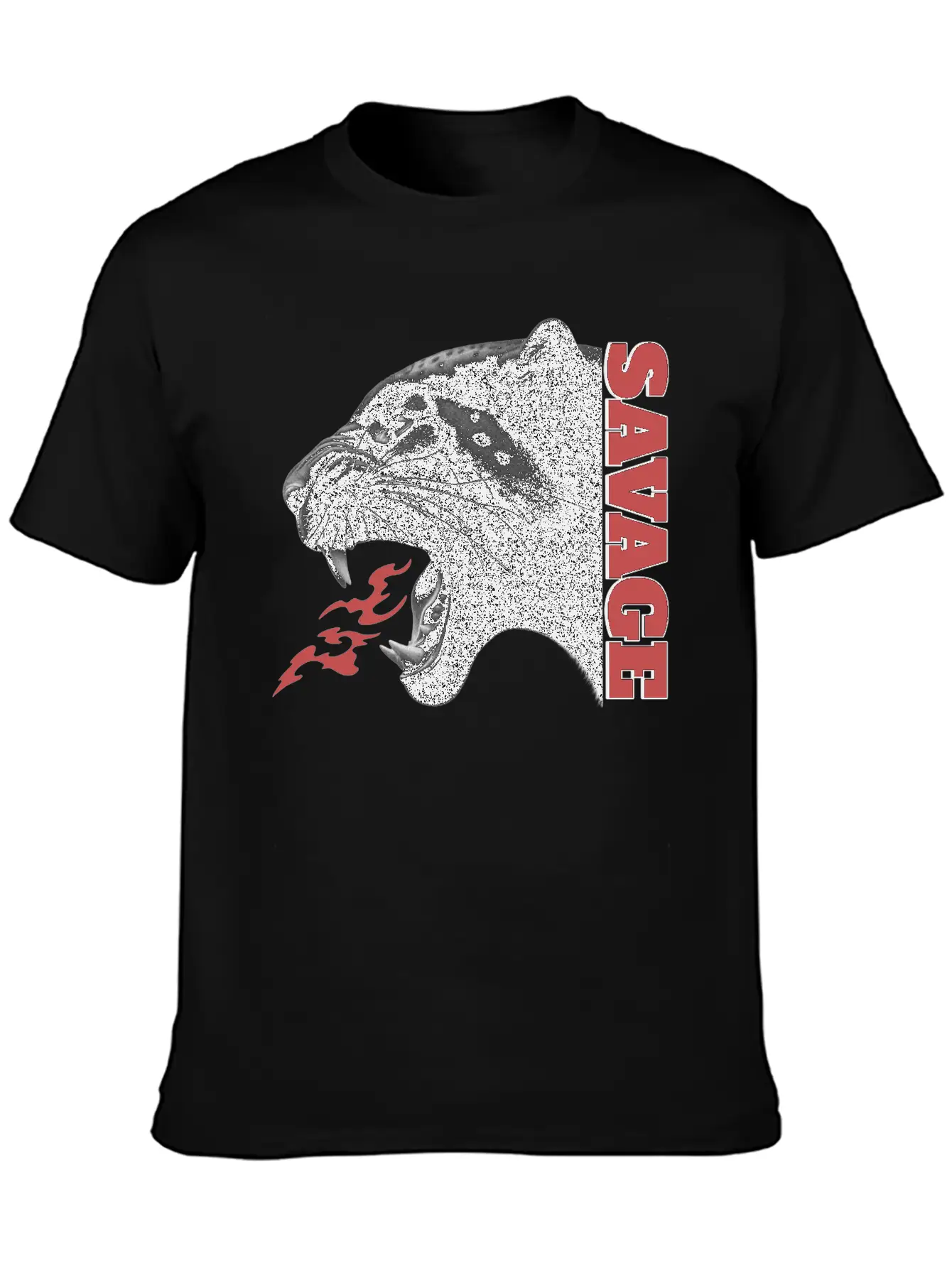 Savage Fierce Wild Black Panther Roar Lightweight Cotton T-Shirt – Daily Comfort Graphic Shirt
