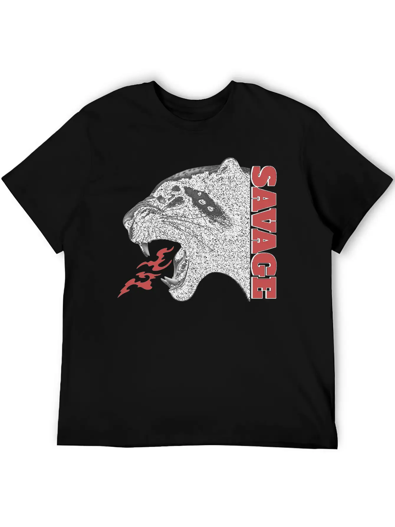 Savage Fierce Wild Black Panther Roar Lightweight Cotton T-Shirt – Daily Comfort Graphic Shirt