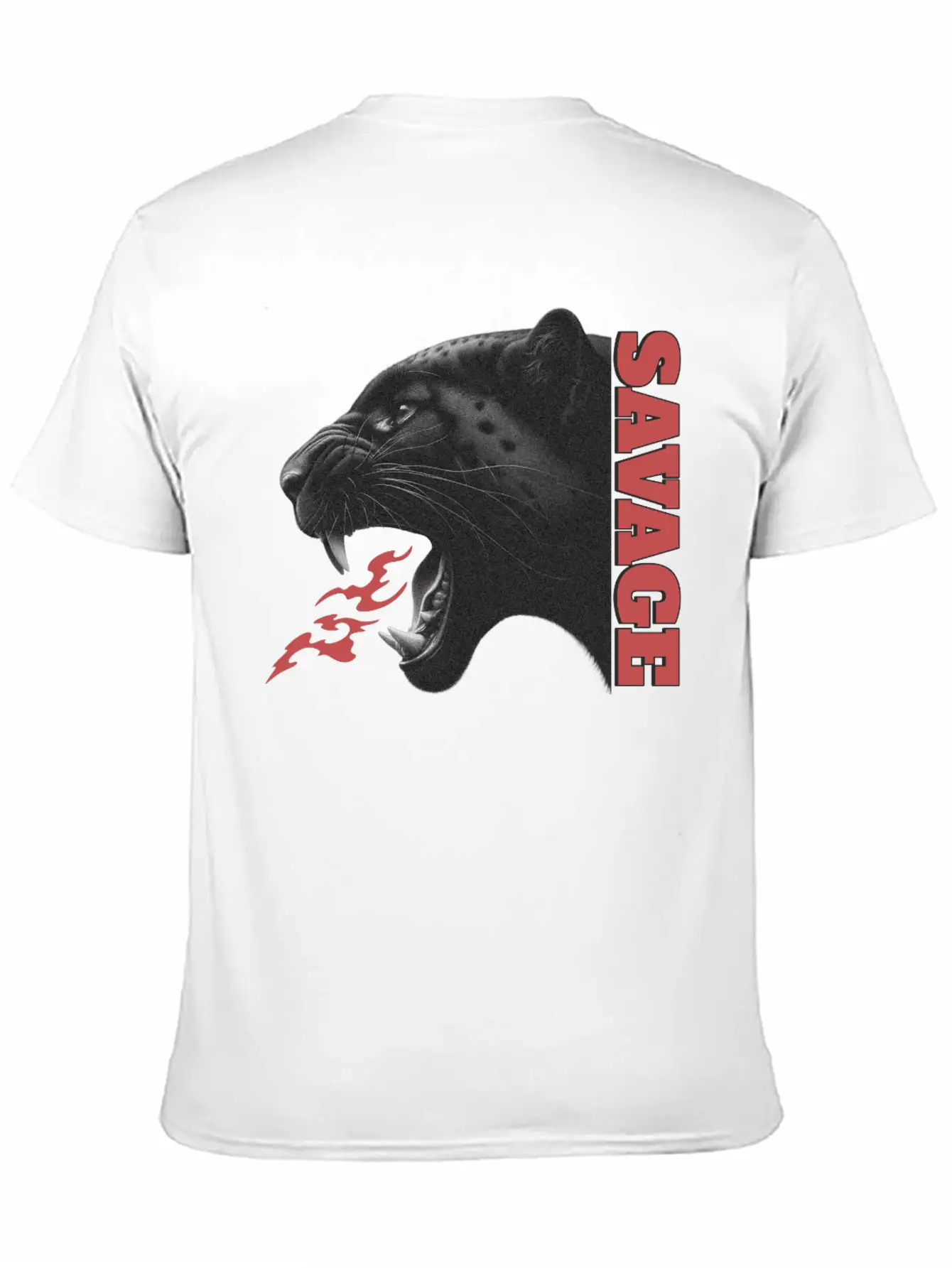 Savage Fierce Wild Black Panther Roar Lightweight Cotton T-Shirt – Daily Comfort Graphic Shirt