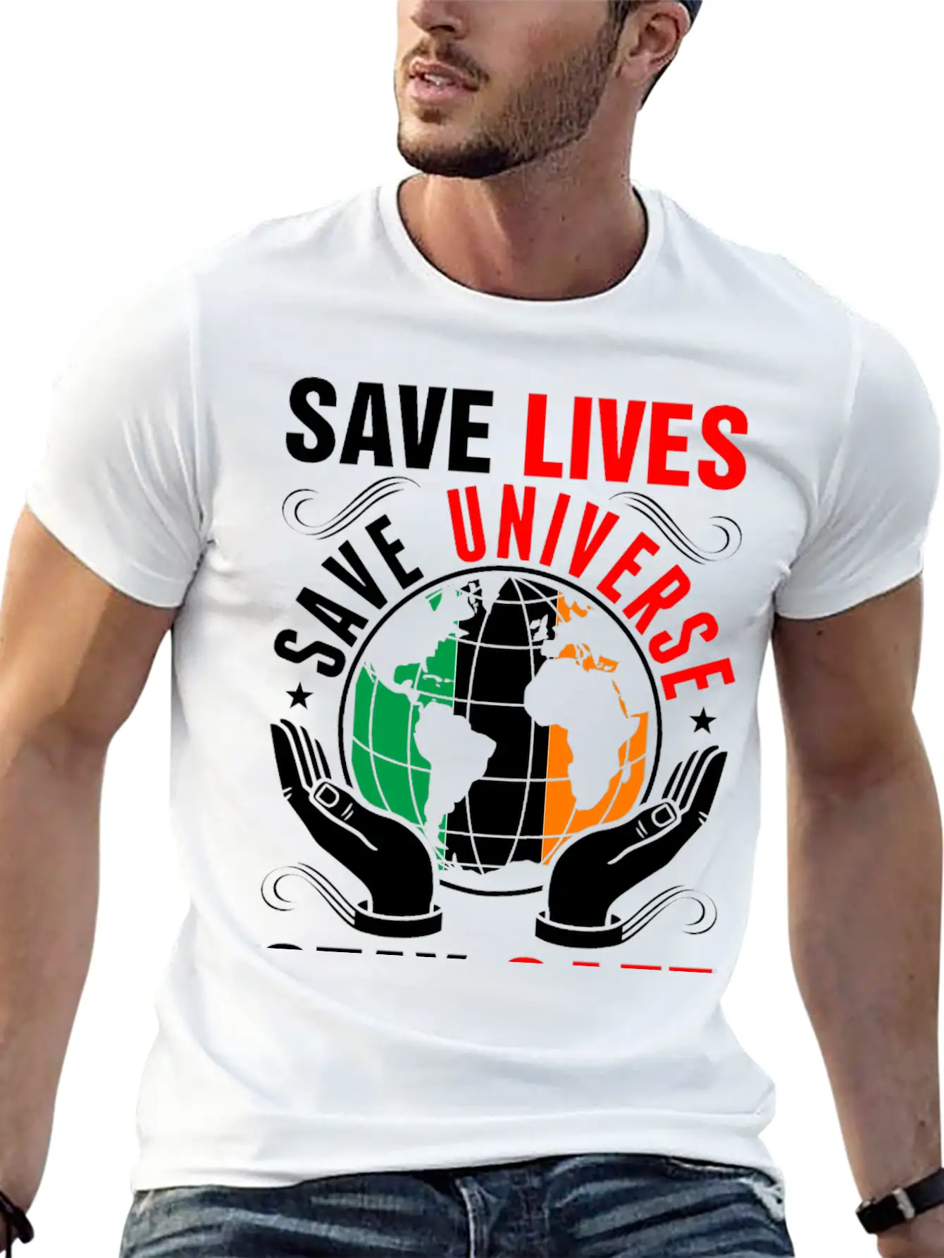 Save Lives Save Universe Stay Safe Irish Tshirt Lightweight Cotton T-Shirt – Daily Comfort Graphic Shirt