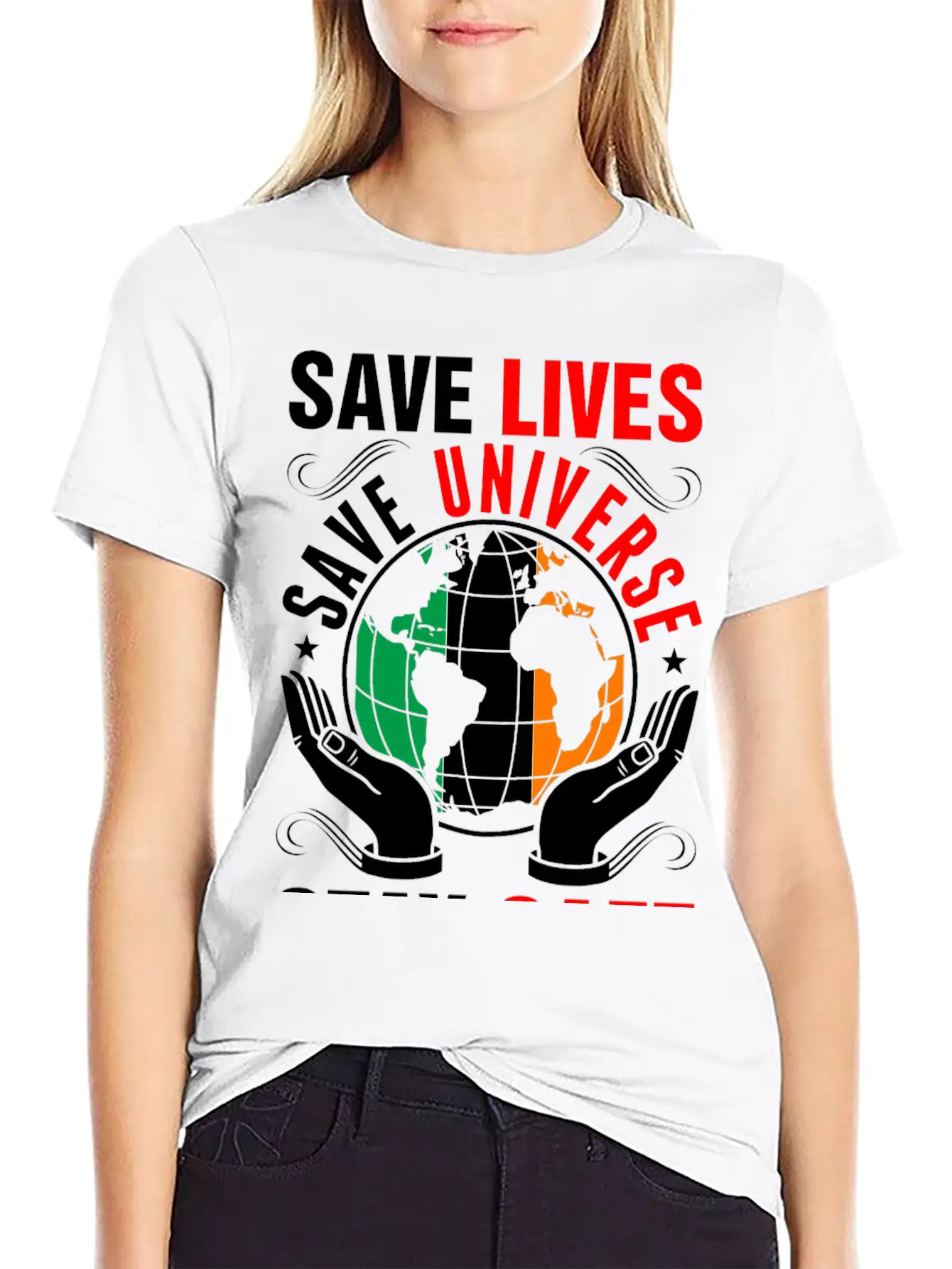Save Lives Save Universe Stay Safe Irish Tshirt Lightweight Cotton T-Shirt – Daily Comfort Graphic Shirt