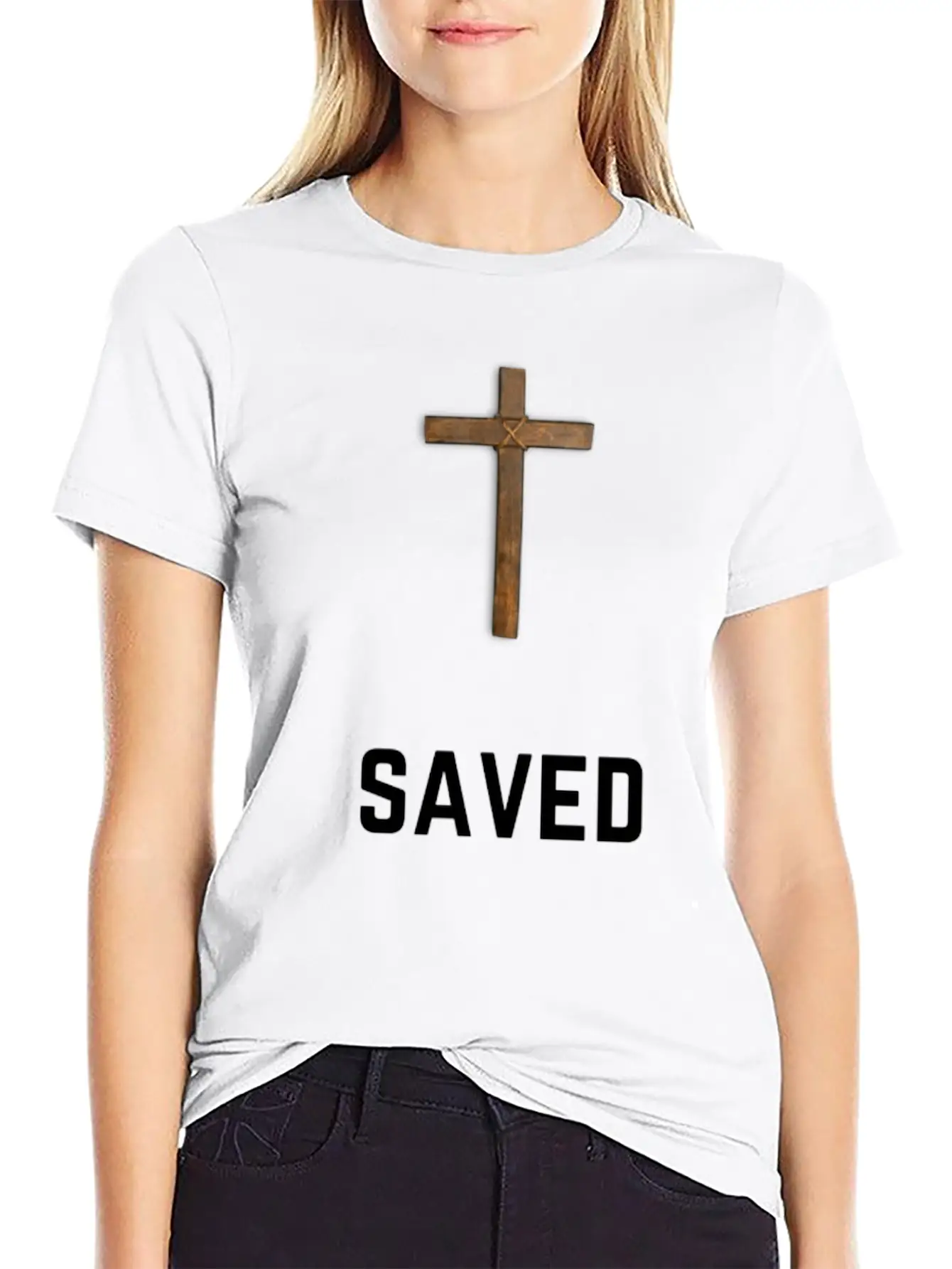 Saved By Grace Lightweight Cotton T-Shirt – Daily Comfort Graphic Shirt