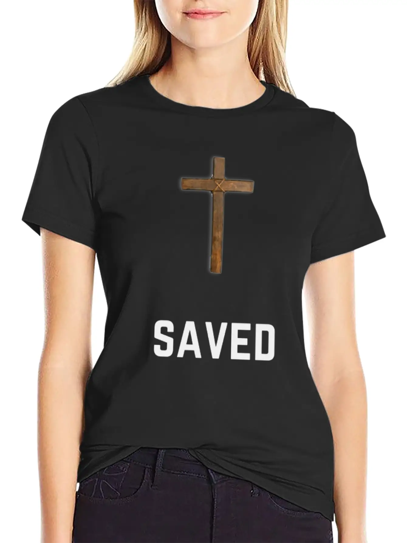 Saved By Grace Lightweight Cotton T-Shirt – Daily Comfort Graphic Shirt