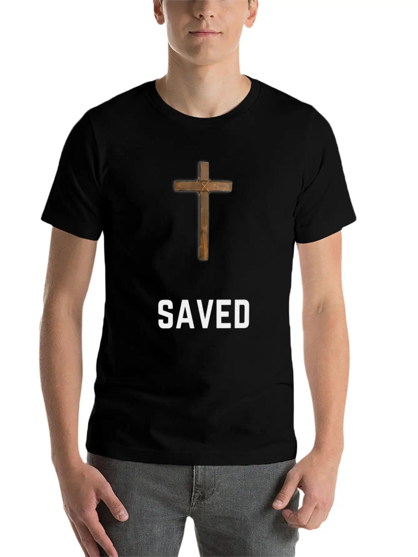 Saved By Grace Lightweight Cotton T-Shirt – Daily Comfort Graphic Shirt