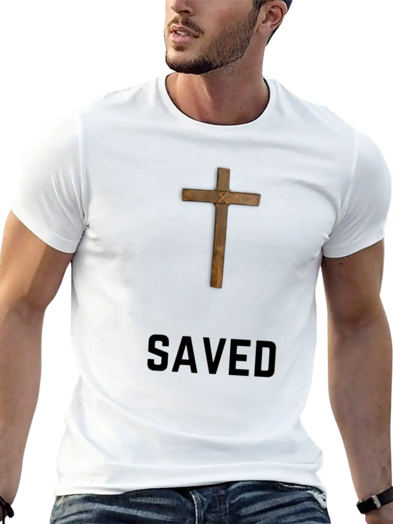 Saved By Grace Lightweight Cotton T-Shirt – Daily Comfort Graphic Shirt
