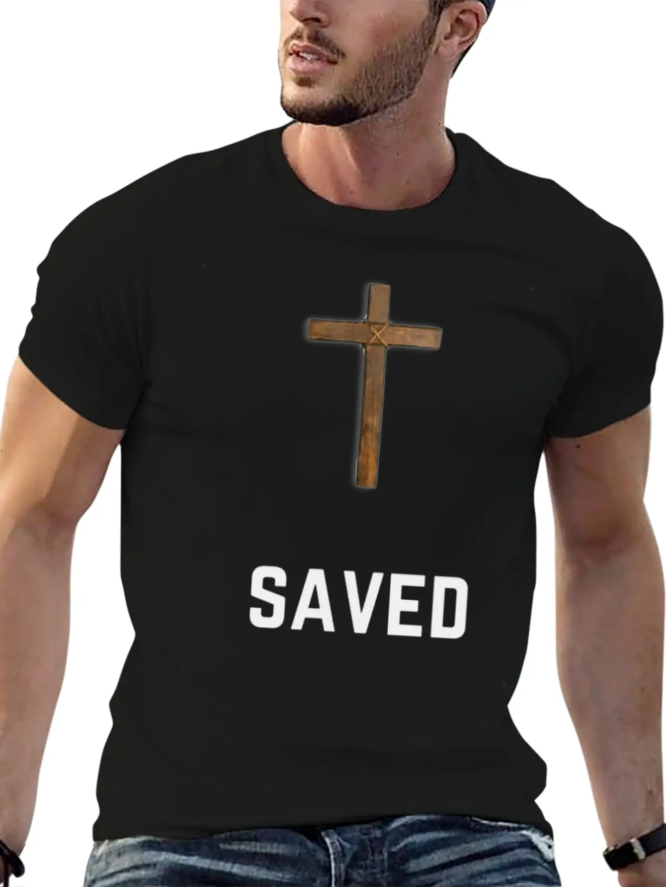 Saved By Grace Lightweight Cotton T-Shirt – Daily Comfort Graphic Shirt