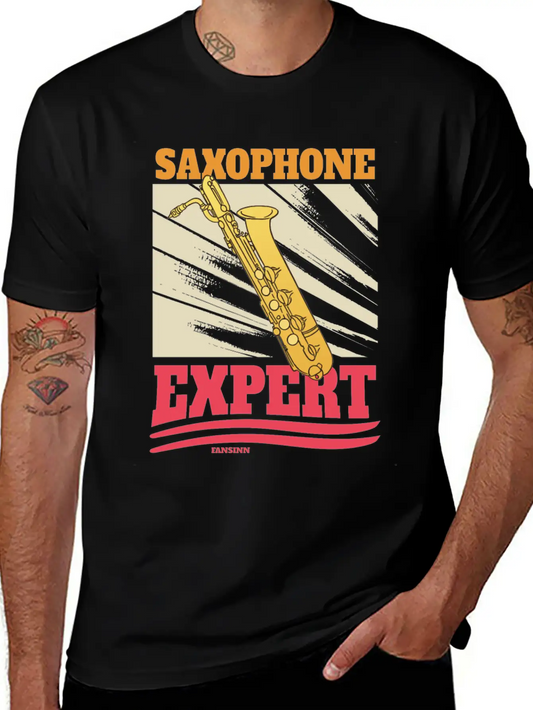 Saxophone Expert Lightweight Cotton T-Shirt – Daily Comfort Graphic Shirt