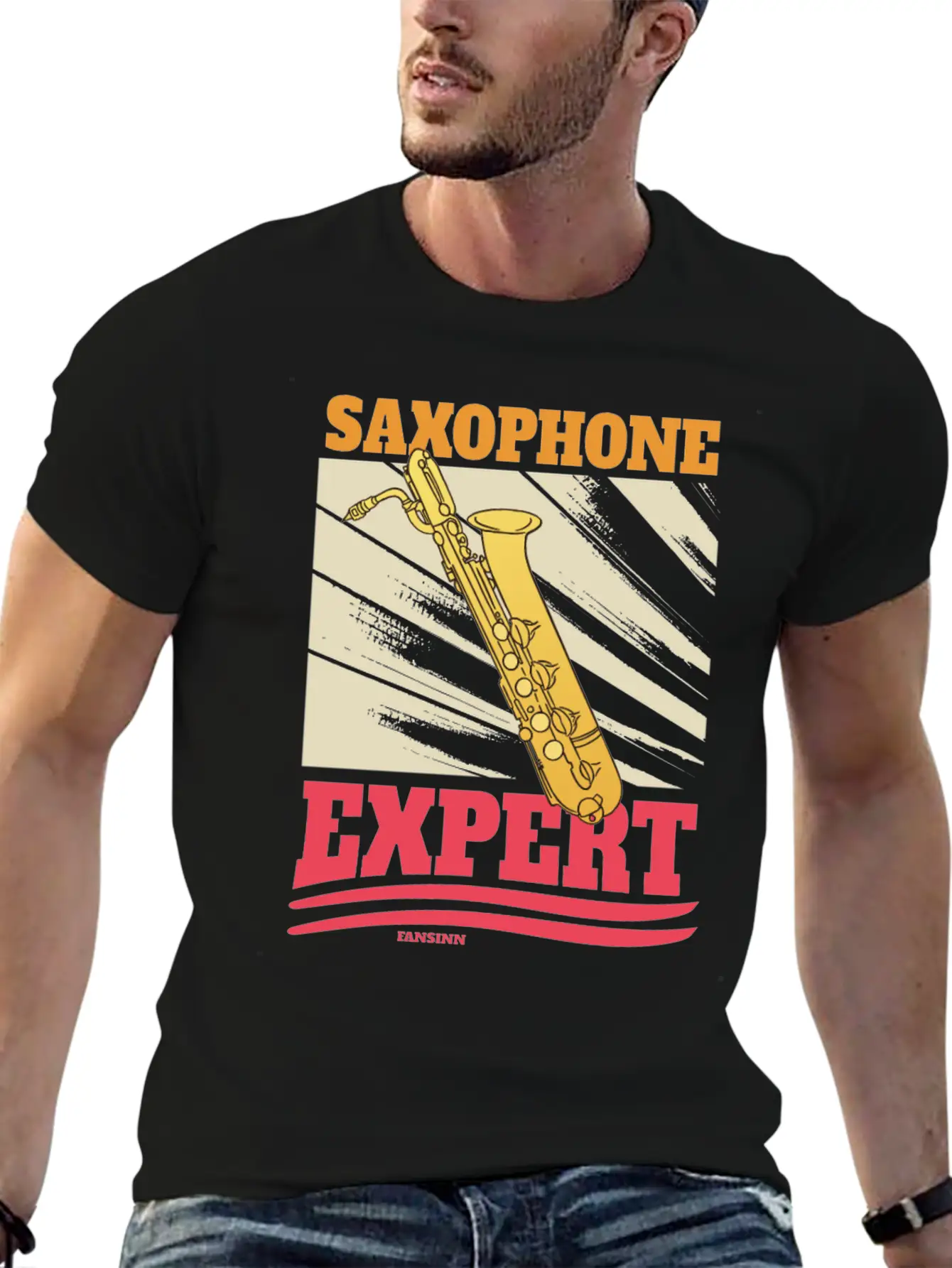 Saxophone Expert Lightweight Cotton T-Shirt – Daily Comfort Graphic Shirt