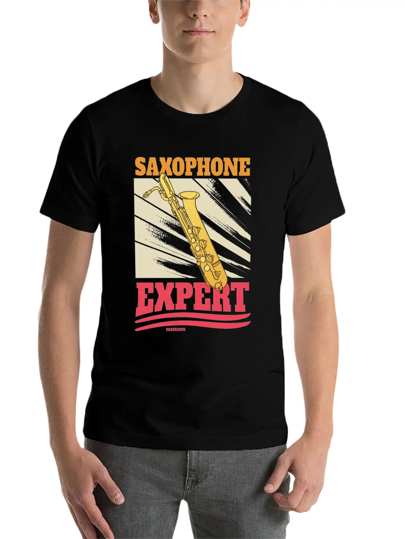 Saxophone Expert Lightweight Cotton T-Shirt – Daily Comfort Graphic Shirt