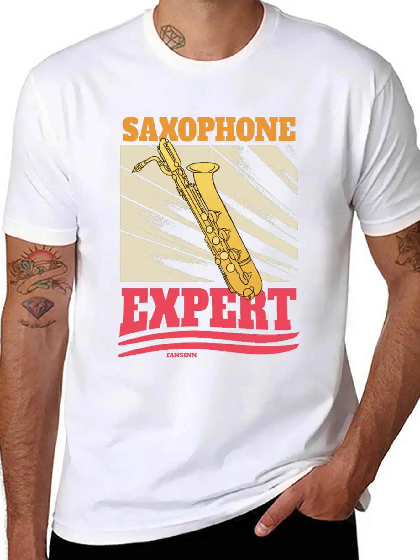 Saxophone Expert Lightweight Cotton T-Shirt – Daily Comfort Graphic Shirt