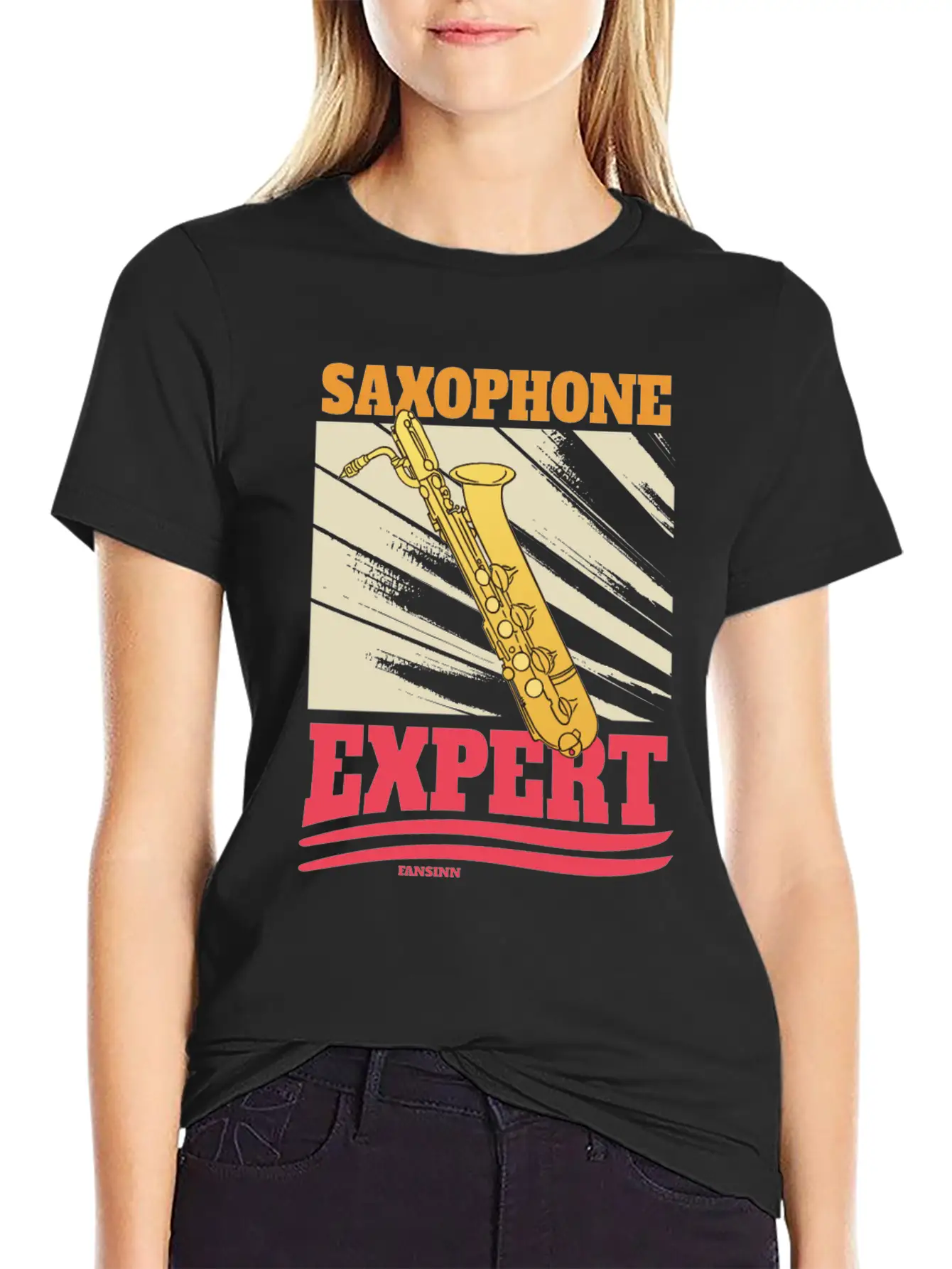 Saxophone Expert Lightweight Cotton T-Shirt – Daily Comfort Graphic Shirt