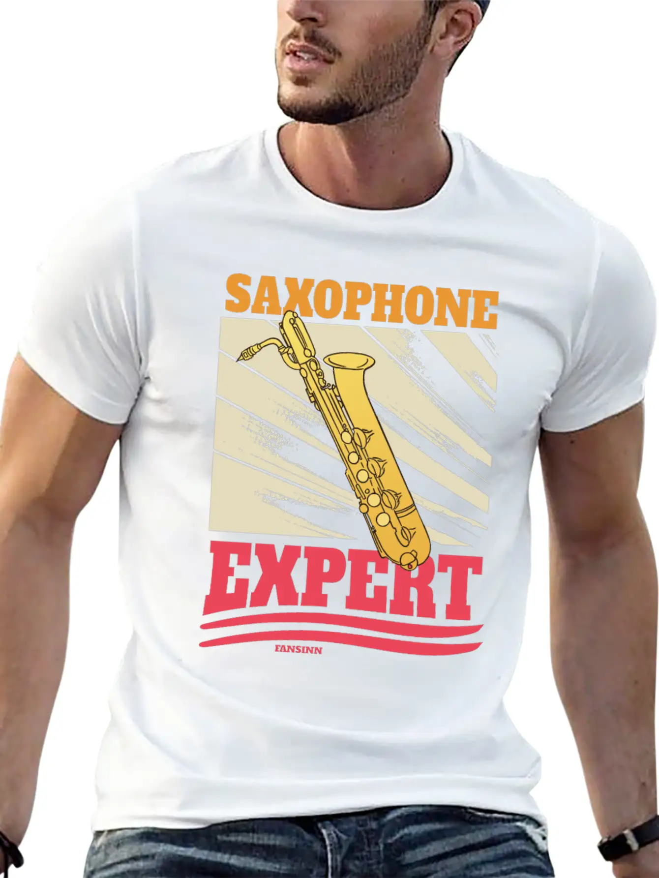 Saxophone Expert Lightweight Cotton T-Shirt – Daily Comfort Graphic Shirt