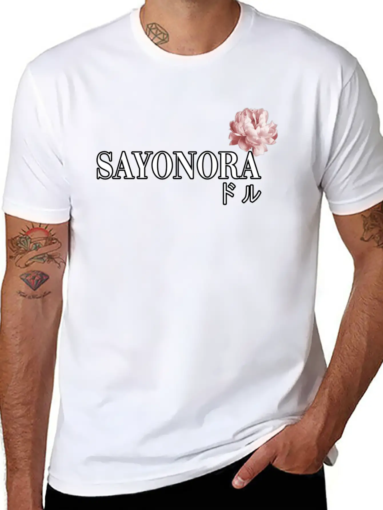 SAYONARA Lightweight Cotton T-Shirt – Daily Comfort Graphic Shirt