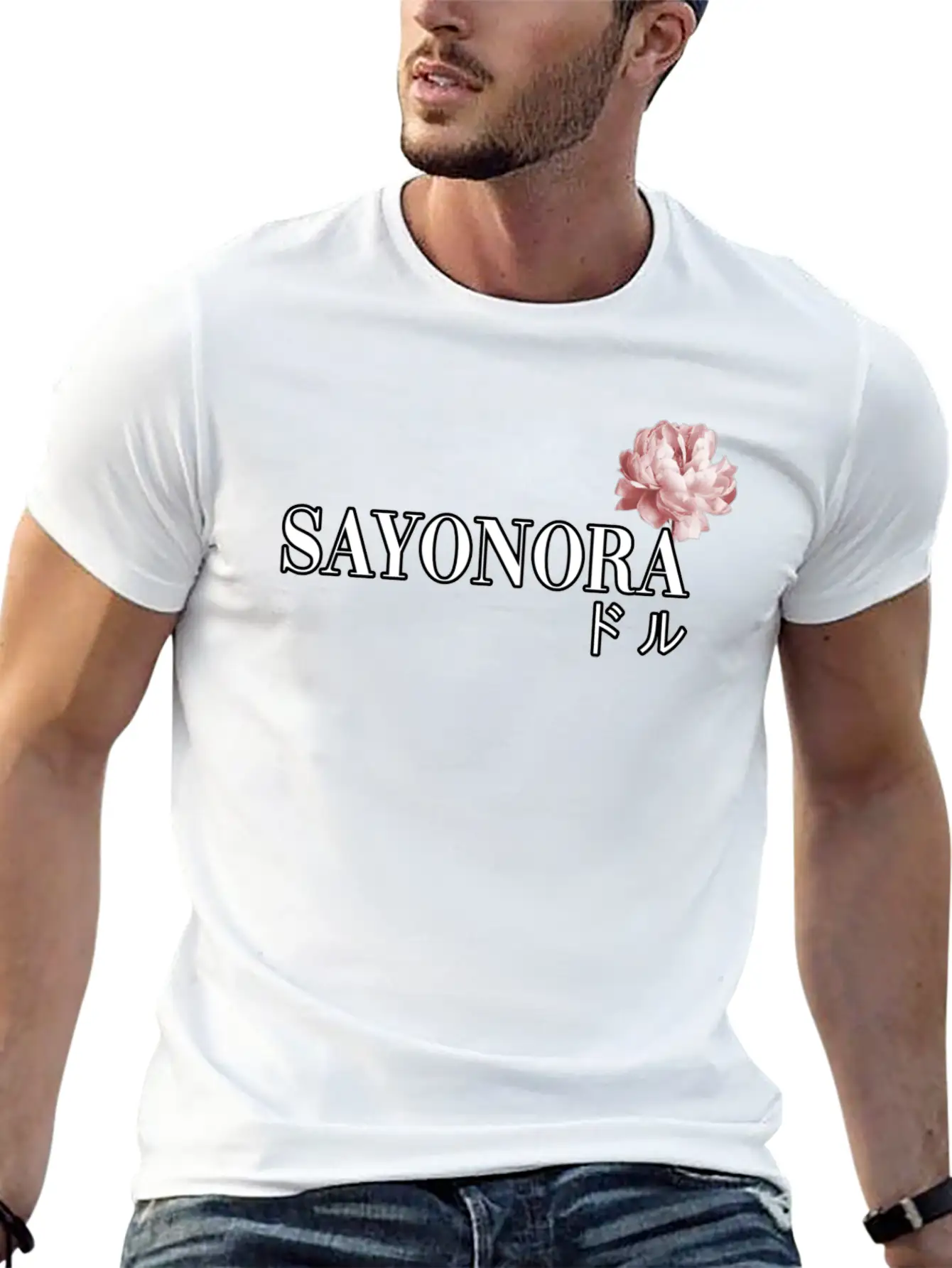 SAYONARA Lightweight Cotton T-Shirt – Daily Comfort Graphic Shirt