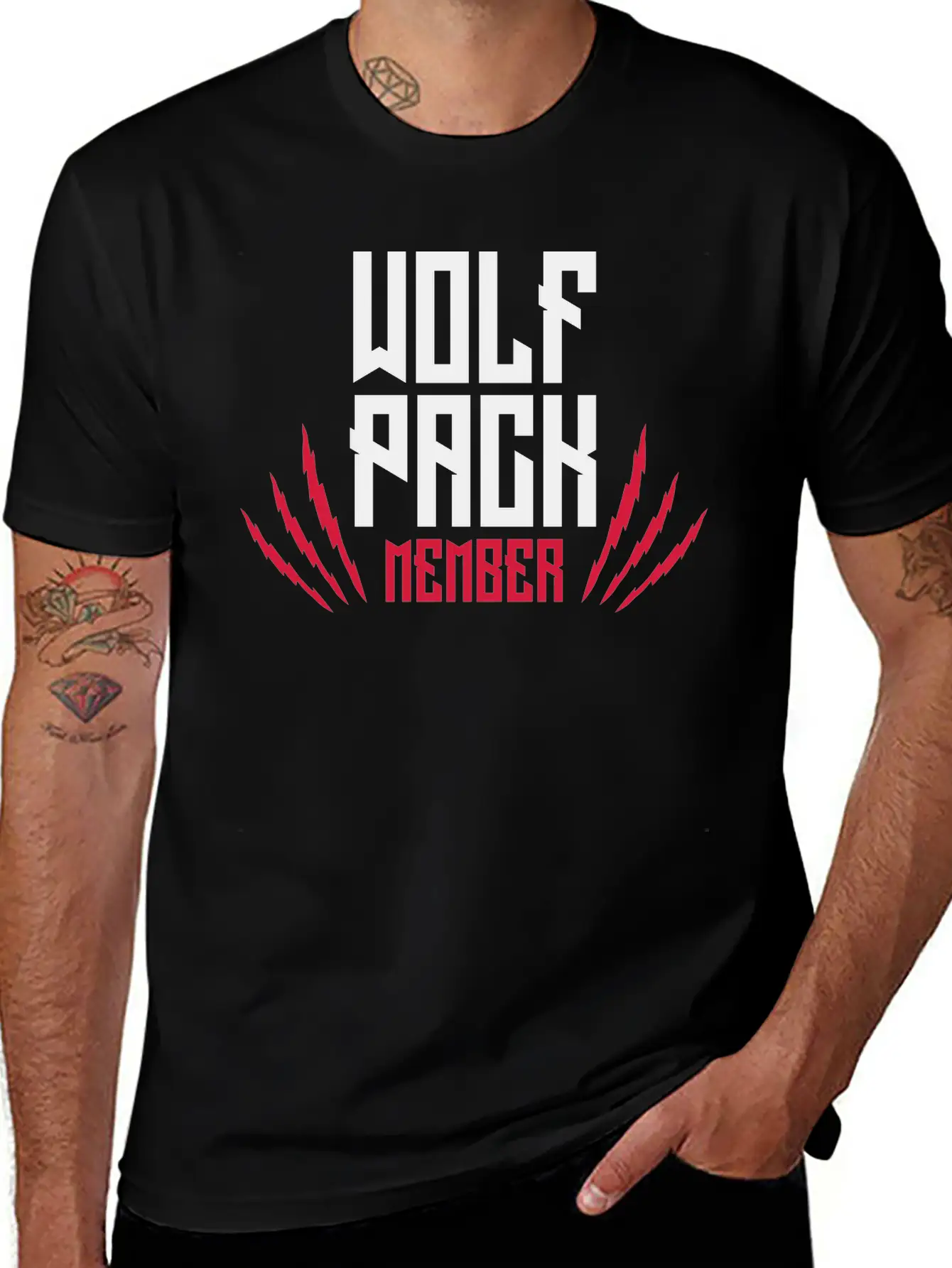 Scratch Wolf Pack Lightweight Cotton T-Shirt – Daily Comfort Graphic Shirt