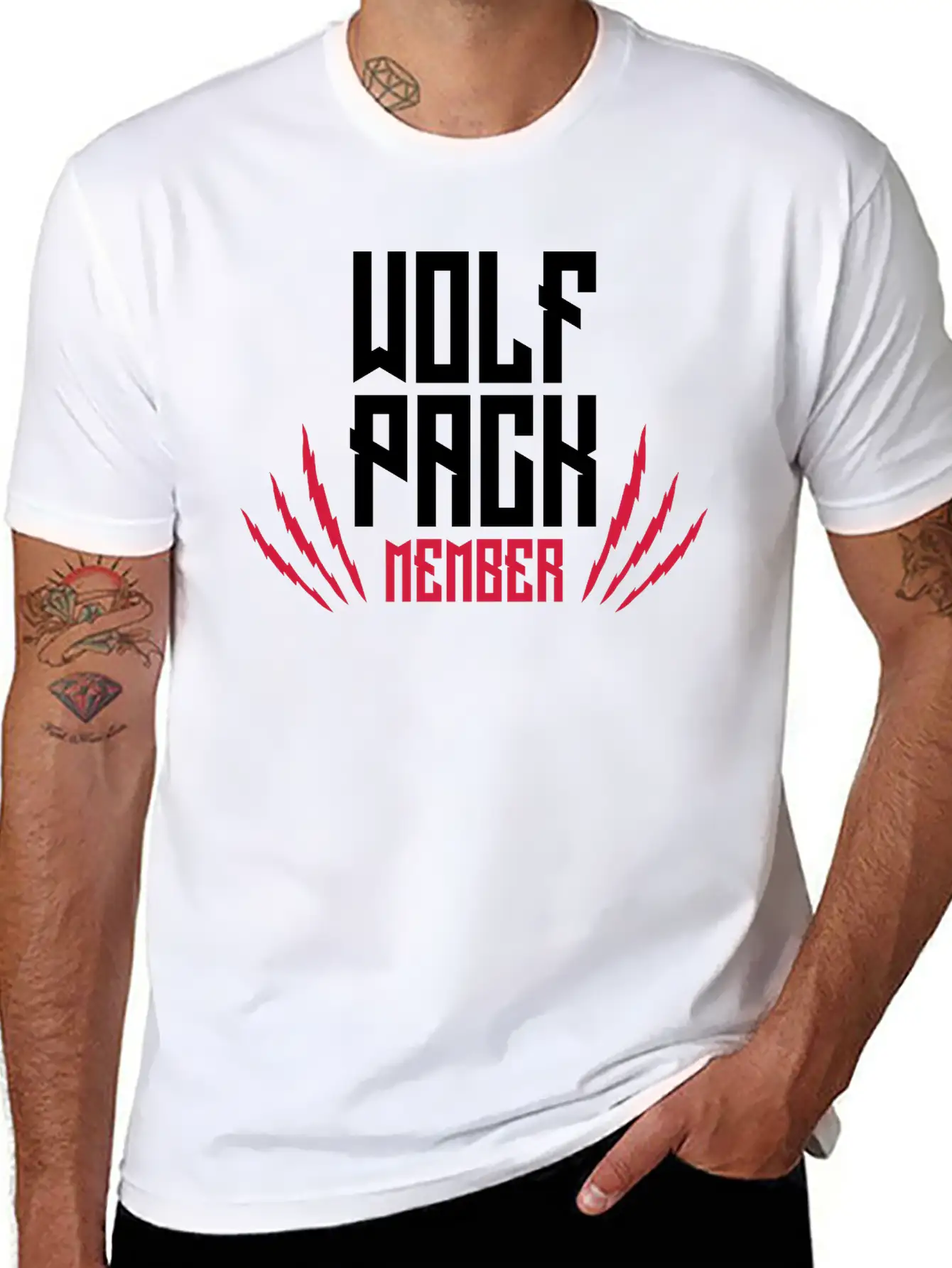 Scratch Wolf Pack Lightweight Cotton T-Shirt – Daily Comfort Graphic Shirt