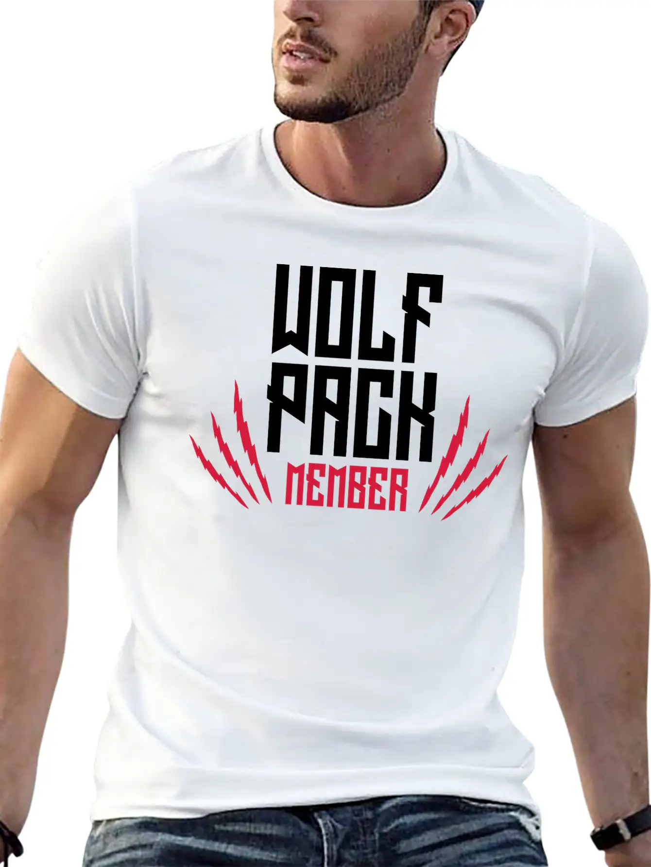 Scratch Wolf Pack Lightweight Cotton T-Shirt – Daily Comfort Graphic Shirt