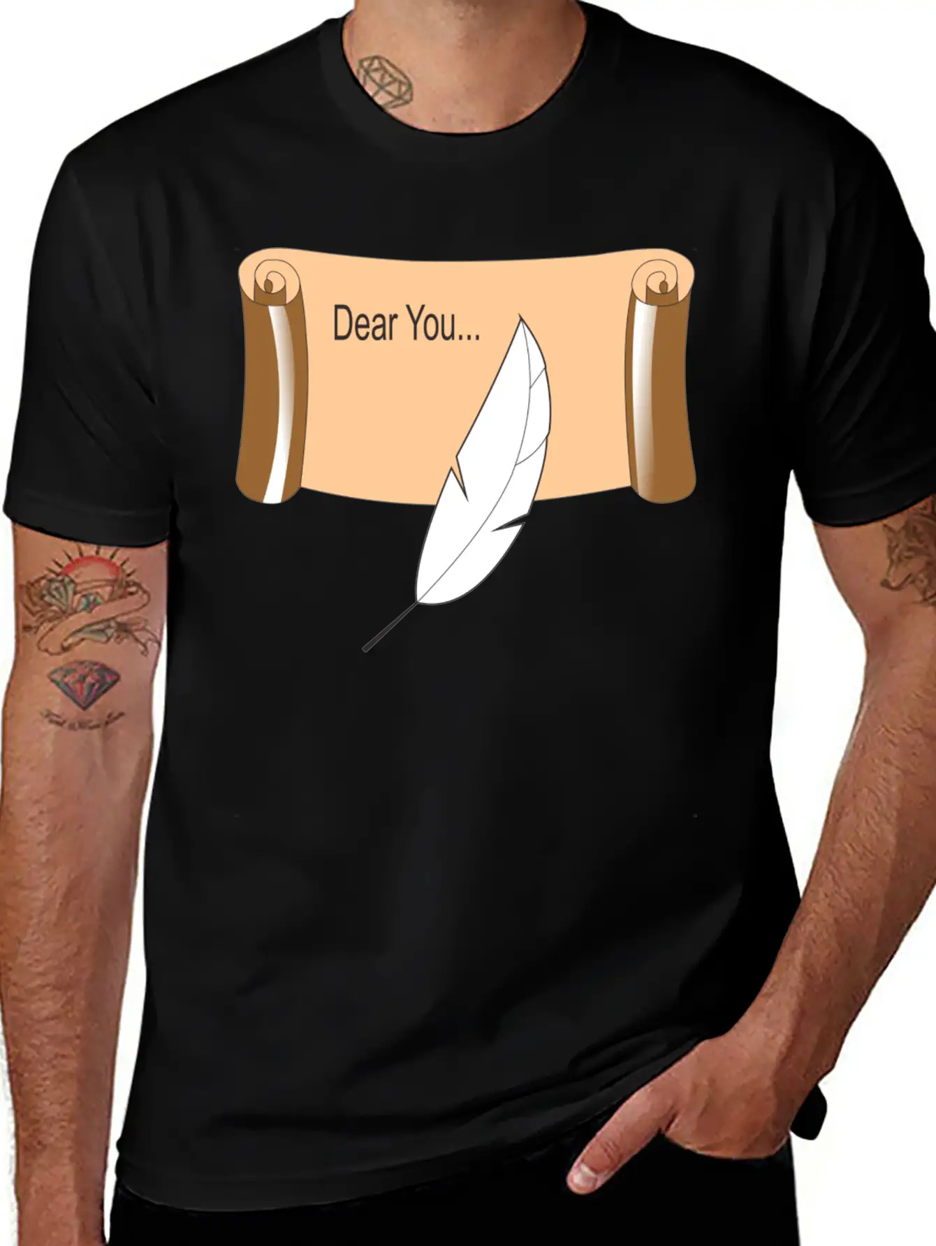 Scroll Lightweight Cotton T-Shirt – Daily Comfort Graphic Shirt