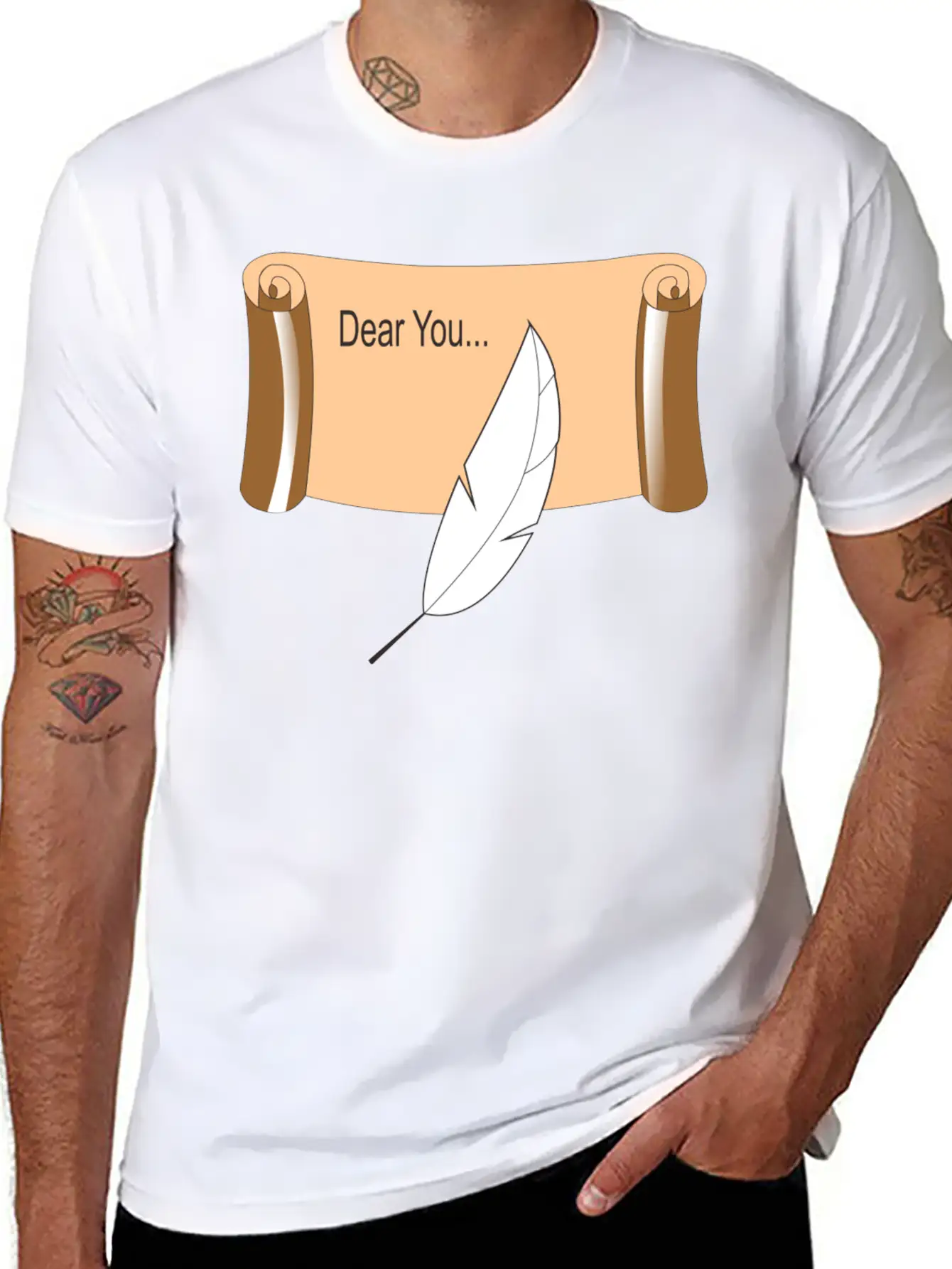 Scroll Lightweight Cotton T-Shirt – Daily Comfort Graphic Shirt